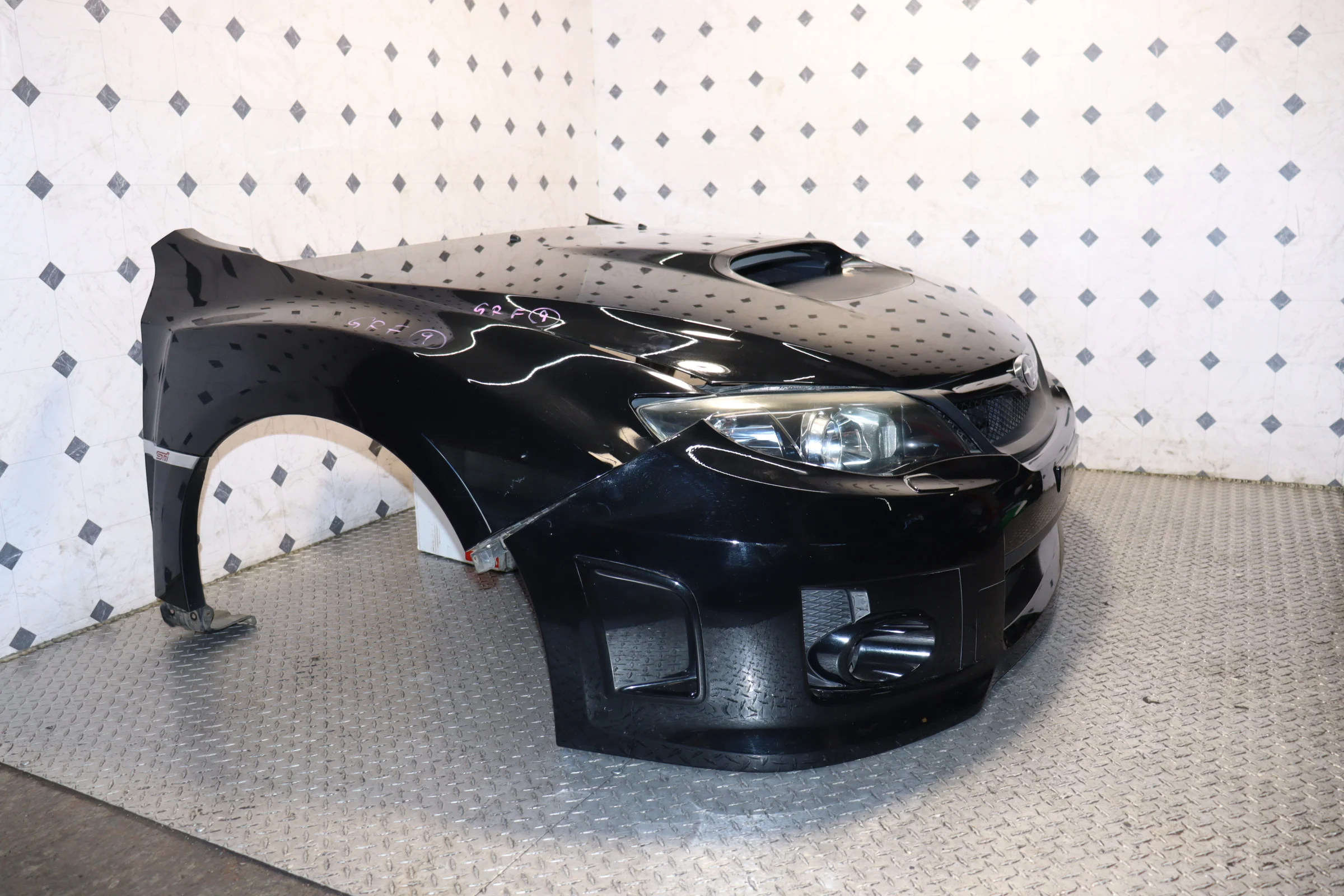 2008 2009 2010 2011 2012 2013 2014 Subaru Impreza WRX STI Hawkeye Front End Nose Cut Conversion Kit JDM OEM - Image 3