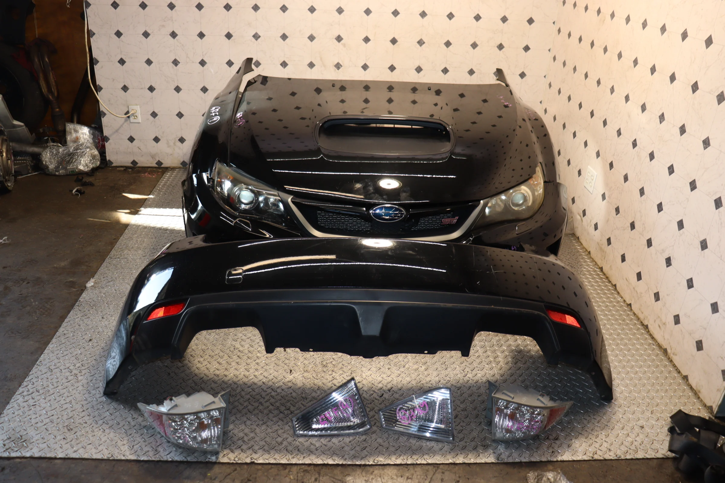 2008 2009 2010 2011 2012 2013 2014 Subaru Impreza WRX STI Hawkeye Front End Nose Cut Conversion Kit JDM OEM - Image 4