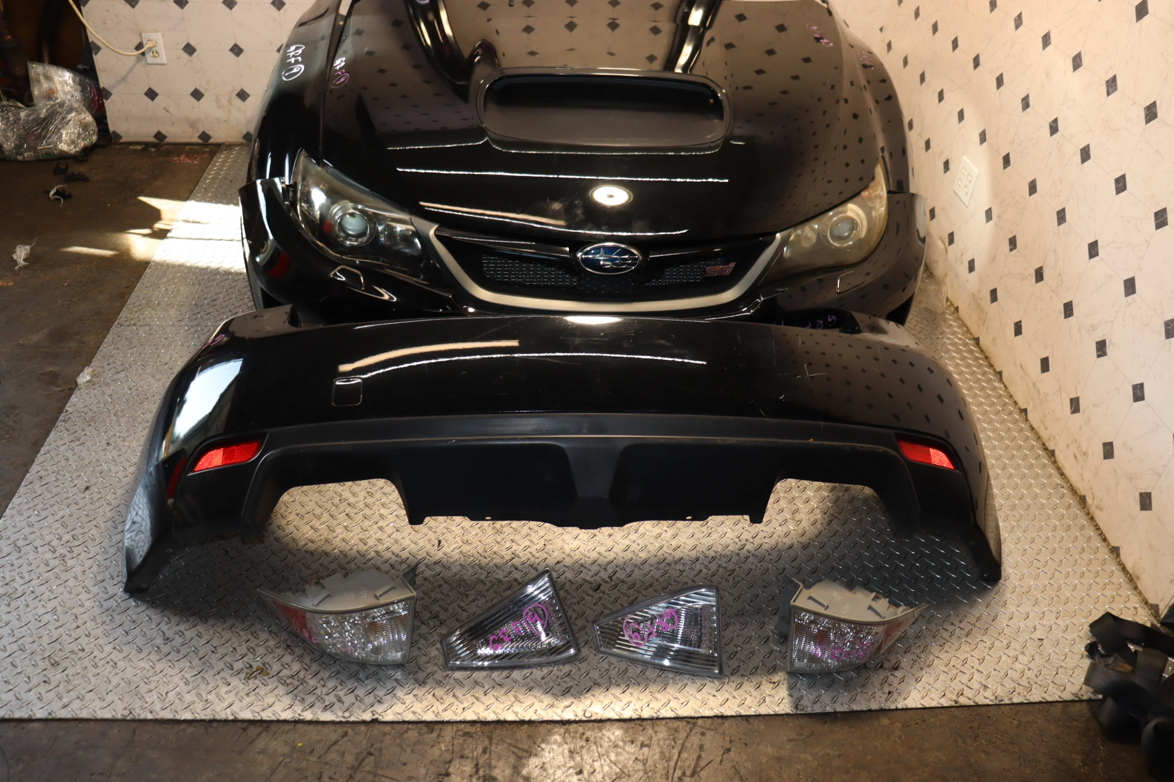 2008 2009 2010 2011 2012 2013 2014 Subaru Impreza WRX STI Hawkeye Front End Nose Cut Conversion Kit JDM OEM - Image 8