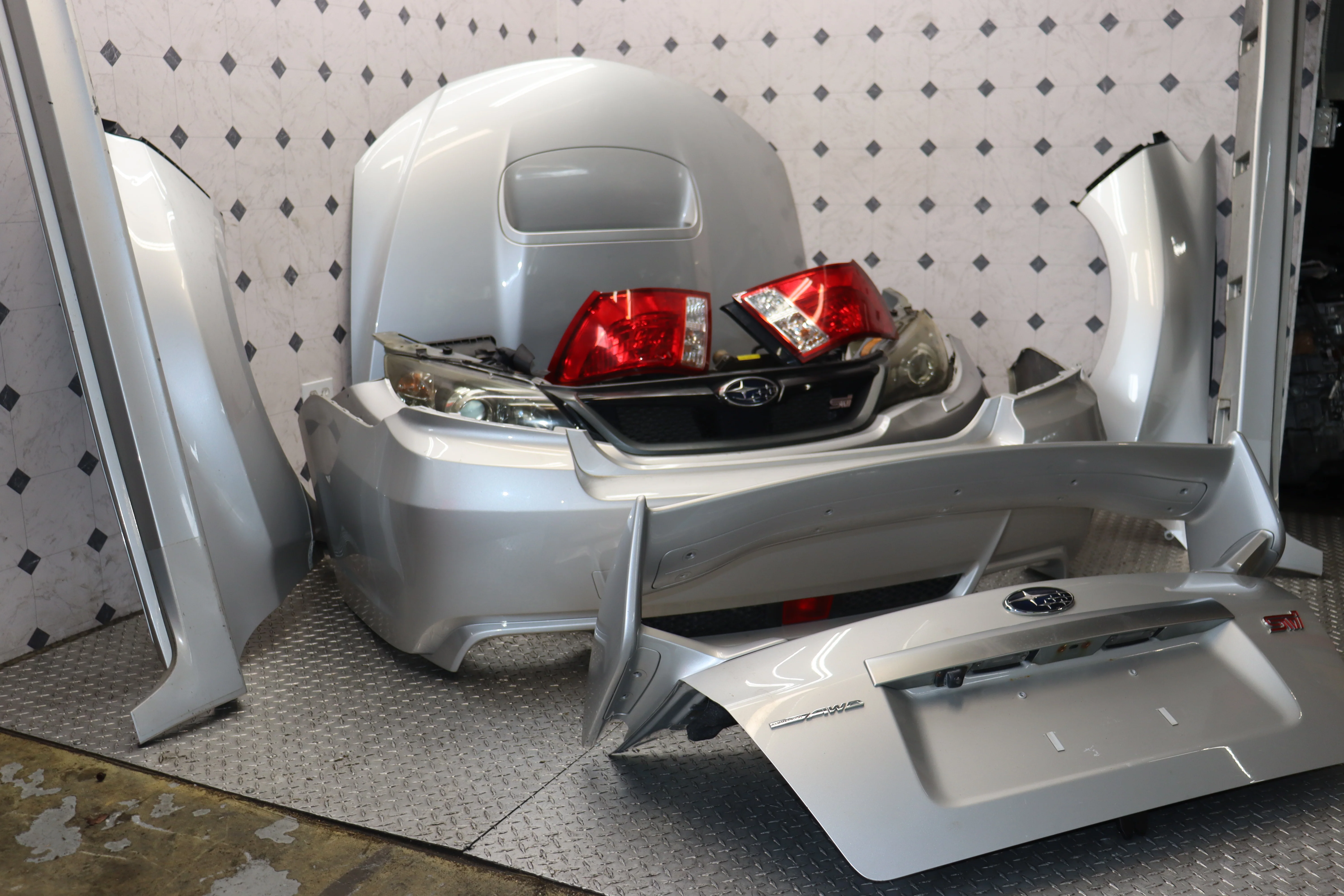 2008 2009 2010 2011 2012 2013 2014 Subaru Impreza WRX STI GVB V10 Front End Nose Cut Conversion JDM OEM - Image 7
