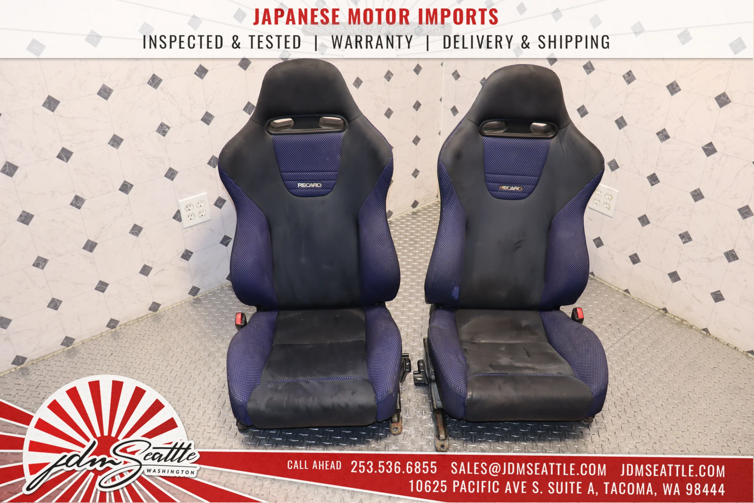 JDM 1998 MITSUBISHI EVOLUTION V FRONT & REAR RECARO SEAT SET OEM EVO 5 - Image 6