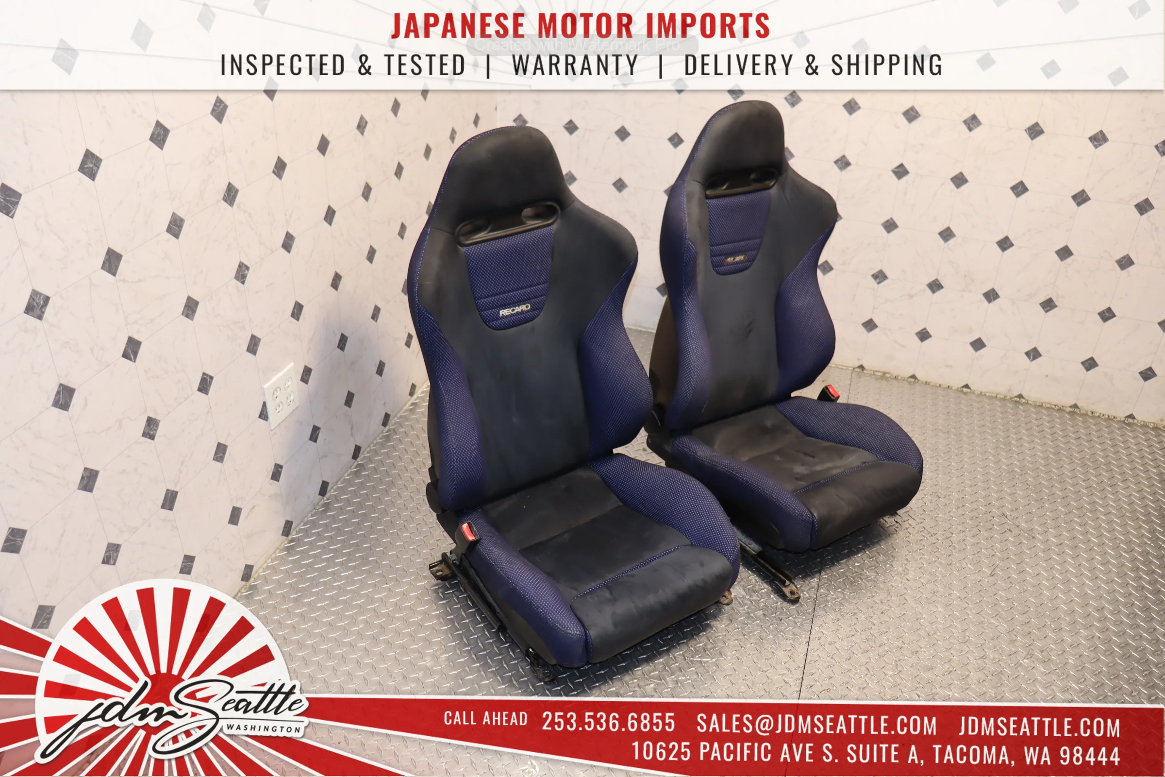 JDM 1998 MITSUBISHI EVOLUTION V FRONT & REAR RECARO SEAT SET OEM EVO 5 - Image 7