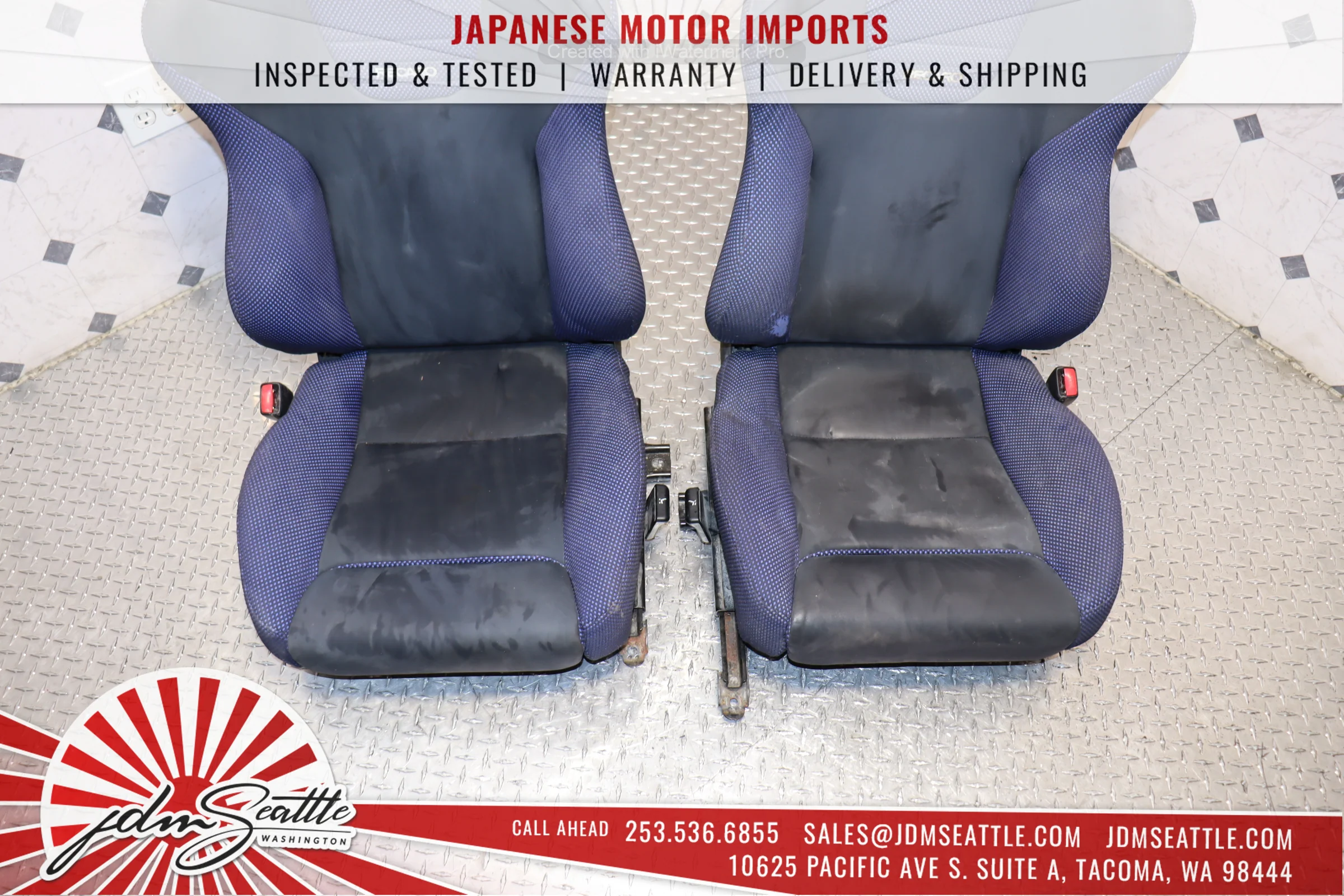 JDM 1998 MITSUBISHI EVOLUTION V FRONT & REAR RECARO SEAT SET OEM EVO 5 - Image 9