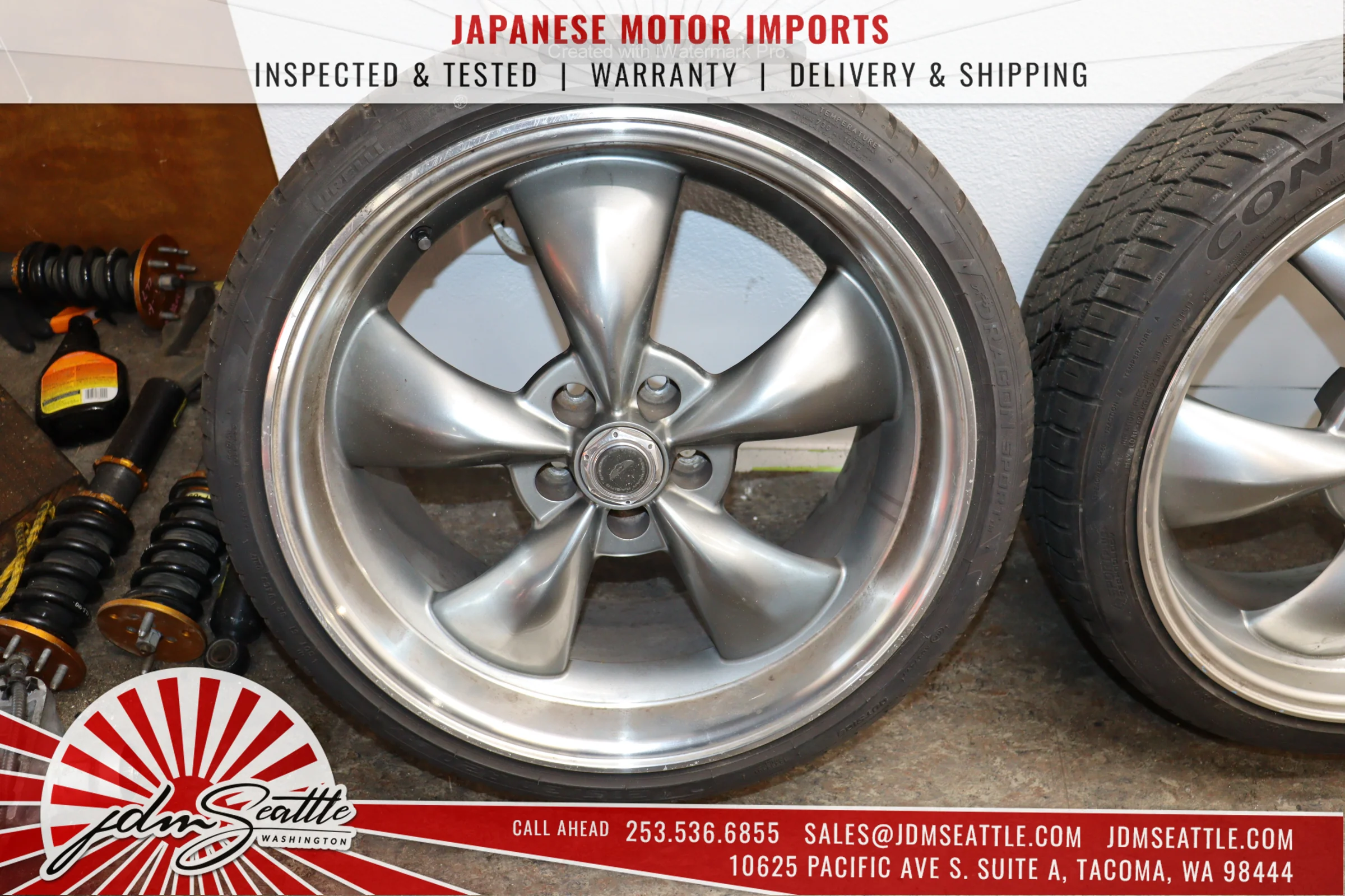 JDM 03-05 350Z FRONT AND REAR TIRES/RIMS 245/35/ZR20 / 27530/ZR20 20/9/10J OFFSET - Image 10
