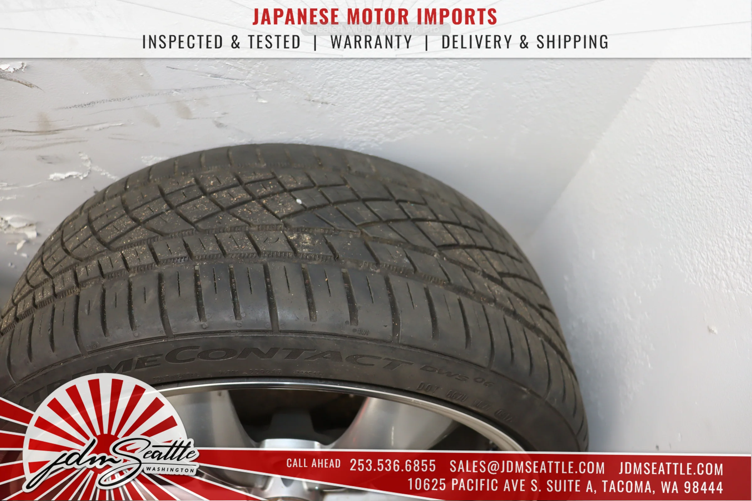 JDM 03-05 350Z FRONT AND REAR TIRES/RIMS 245/35/ZR20 / 27530/ZR20 20/9/10J OFFSET - Image 3