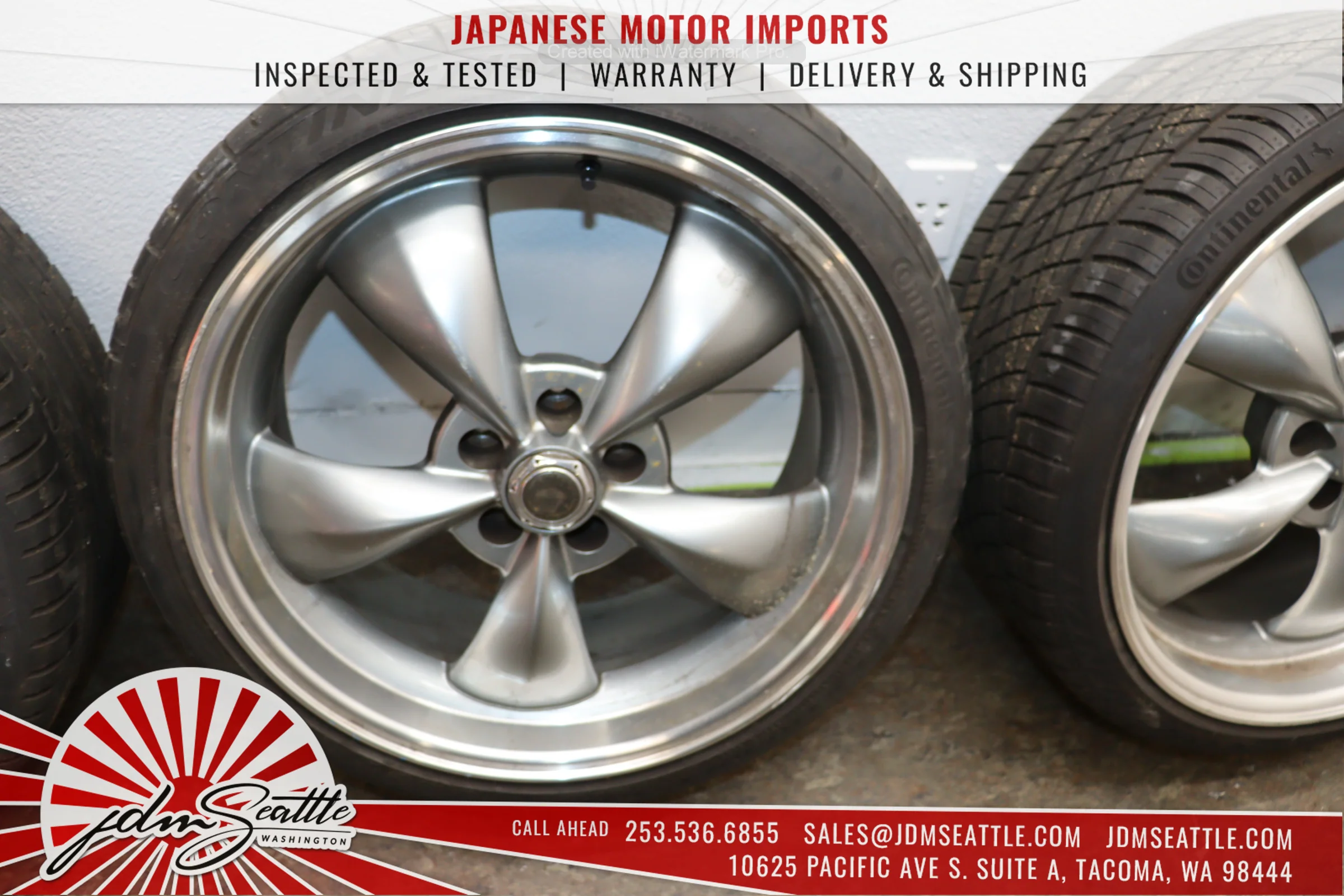 JDM 03-05 350Z FRONT AND REAR TIRES/RIMS 245/35/ZR20 / 27530/ZR20 20/9/10J OFFSET - Image 8