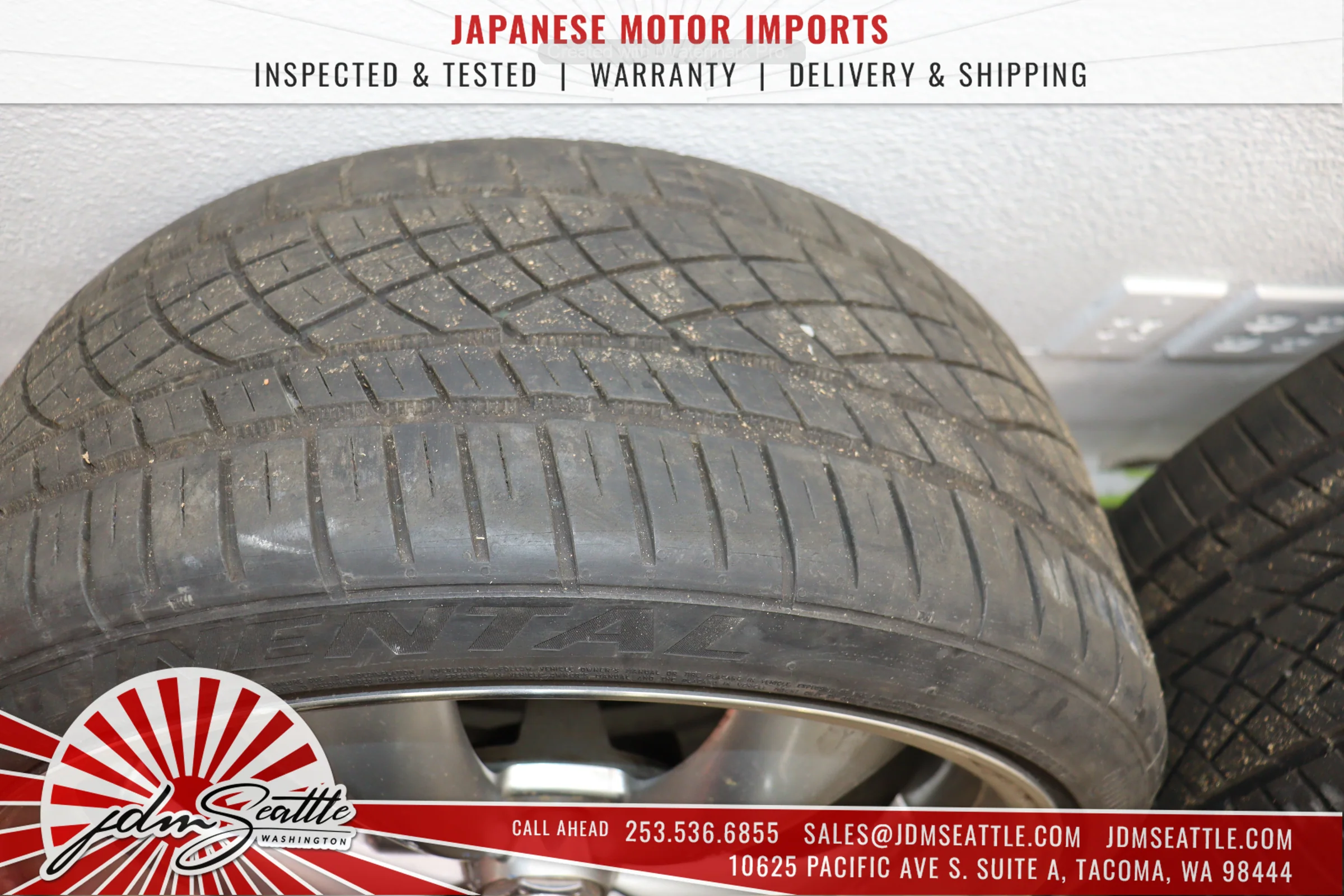 JDM 03-05 350Z FRONT AND REAR TIRES/RIMS 245/35/ZR20 / 27530/ZR20 20/9/10J OFFSET - Image 9