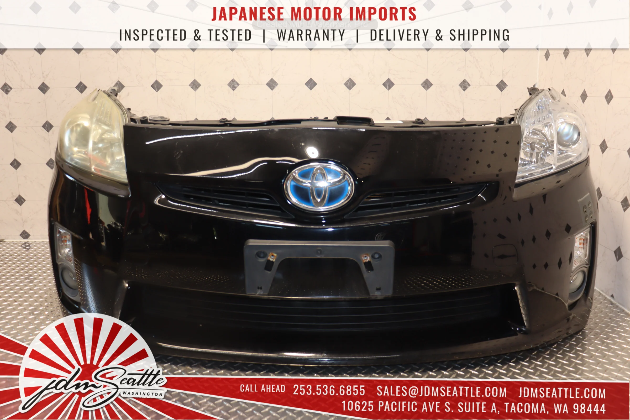 2010 2011 2012 2013 2014 2015 Toyota Prius ZVW30 Black Front End Nose Cut Conversion Kit JDM OEM - Image 3