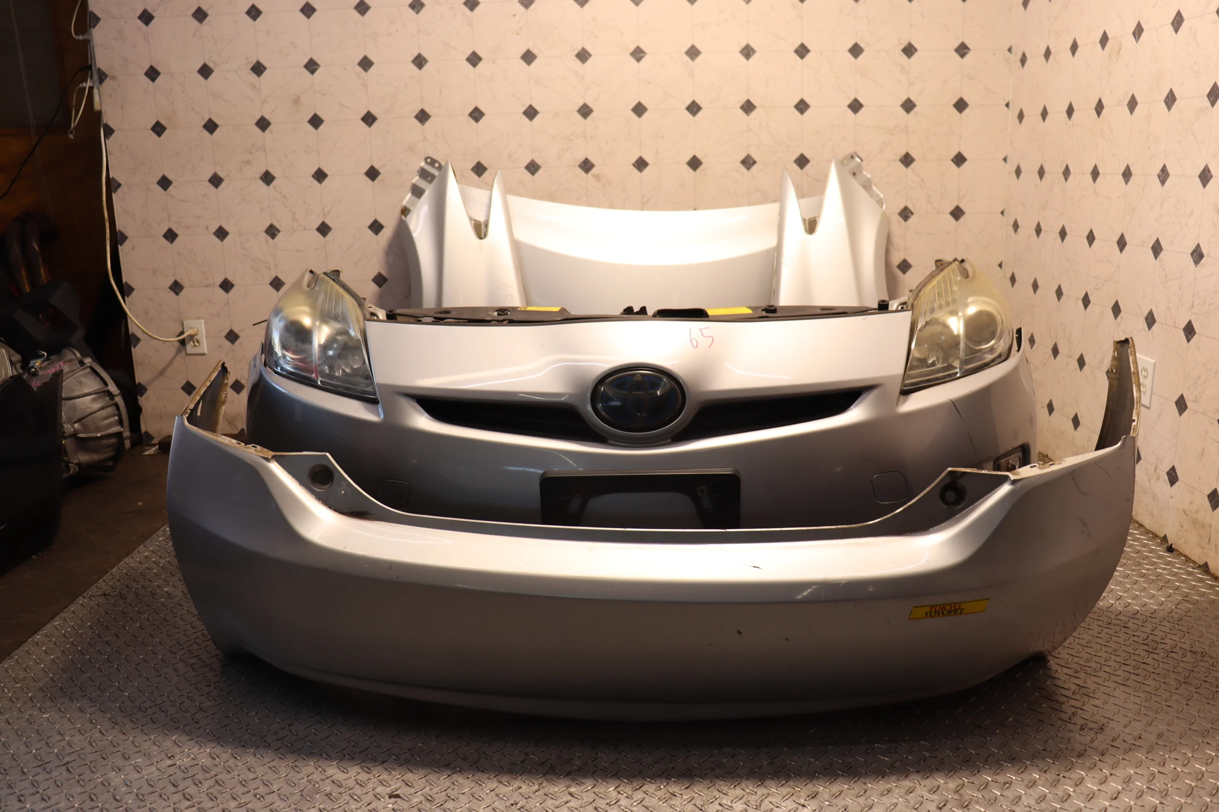 2010 2011 2012 2013 2014 2015 Toyota Prius Silver Front End Nose Cut Hood Fenders Conversion Assembly JDM OEM - Image 4