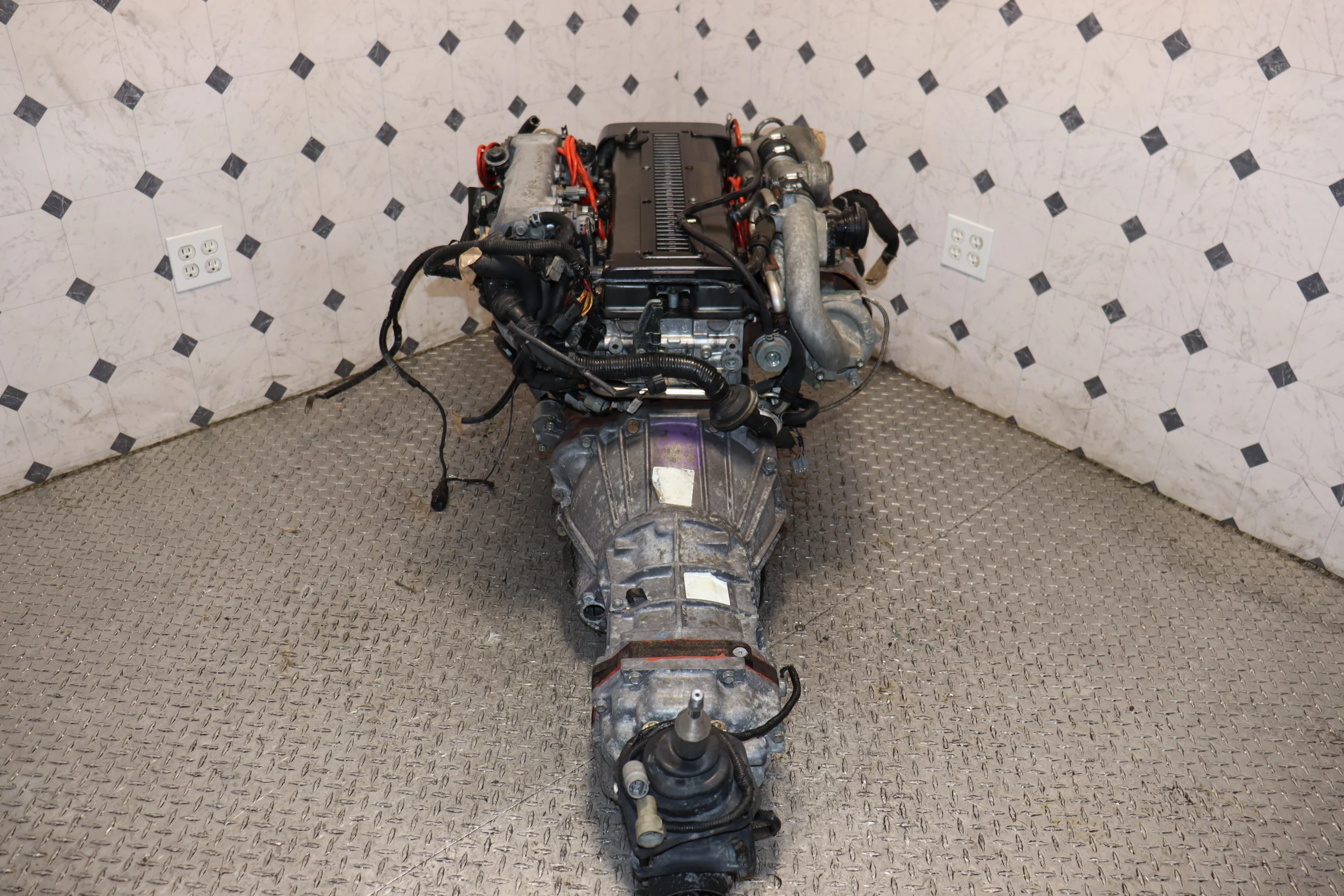 Toyota 1JZ-GTE Non-VVTi 2.5L Twin Turbo Engine & R154 5 Speed Manual Transmission Swap JDM - Image 14