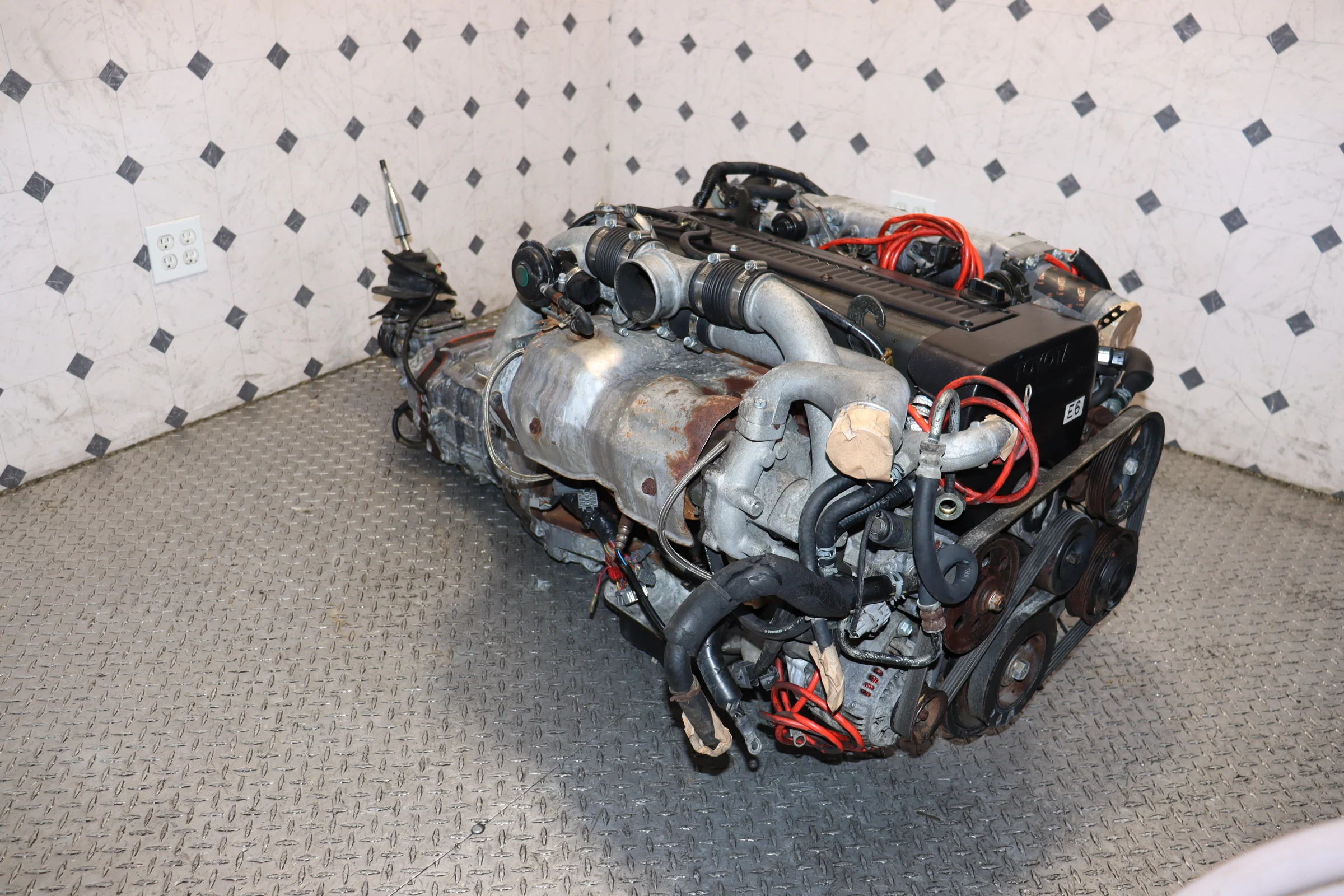 Toyota 1JZ-GTE Non-VVTi 2.5L Twin Turbo Engine & R154 5 Speed Manual Transmission Swap JDM - Image 3
