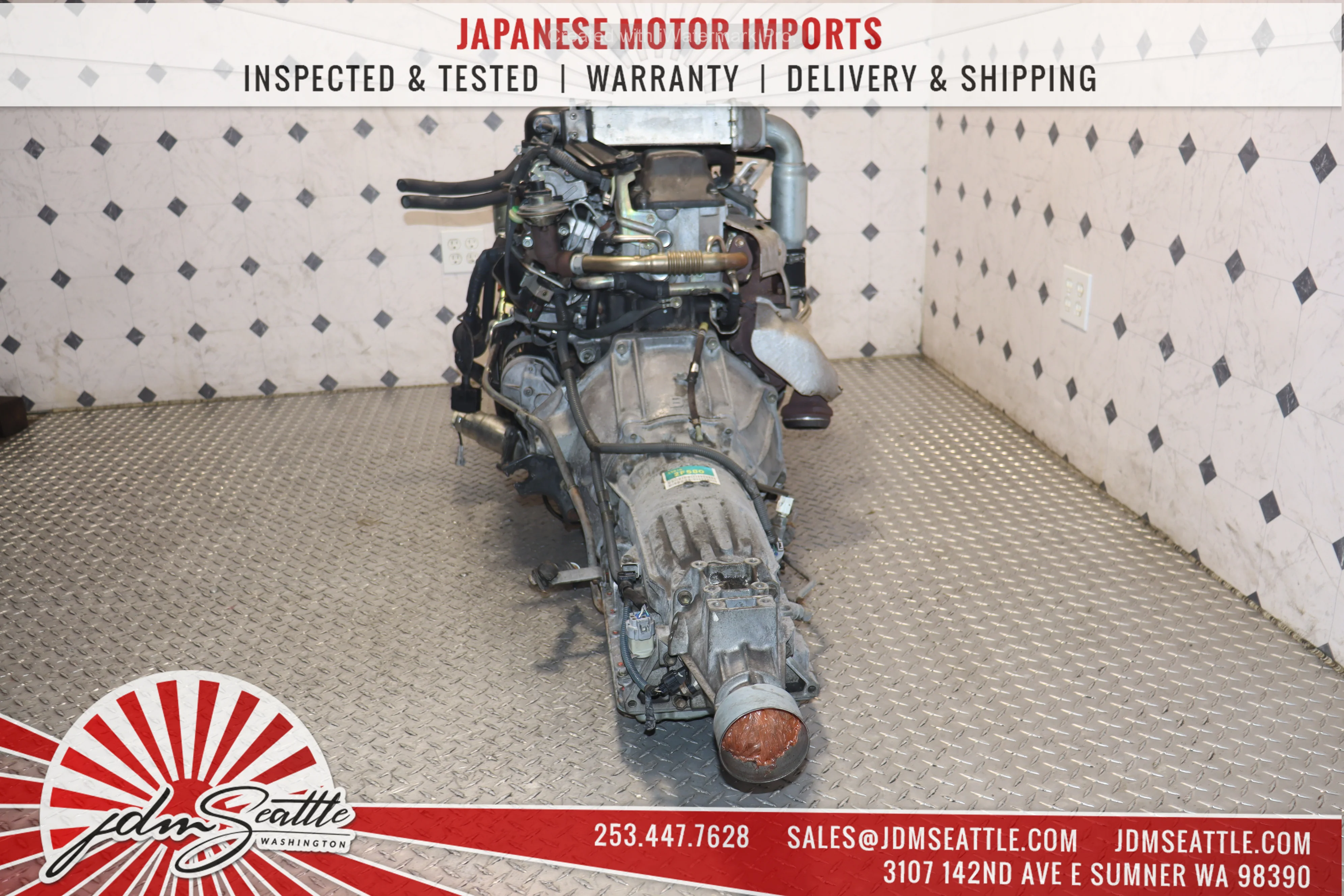 JDM 1KZ-TE MOTOR HILUX SURF 4RUNNER 3.0L TURBO DIESEL ENGINE W/ RWD TRANSMISSION - Image 12