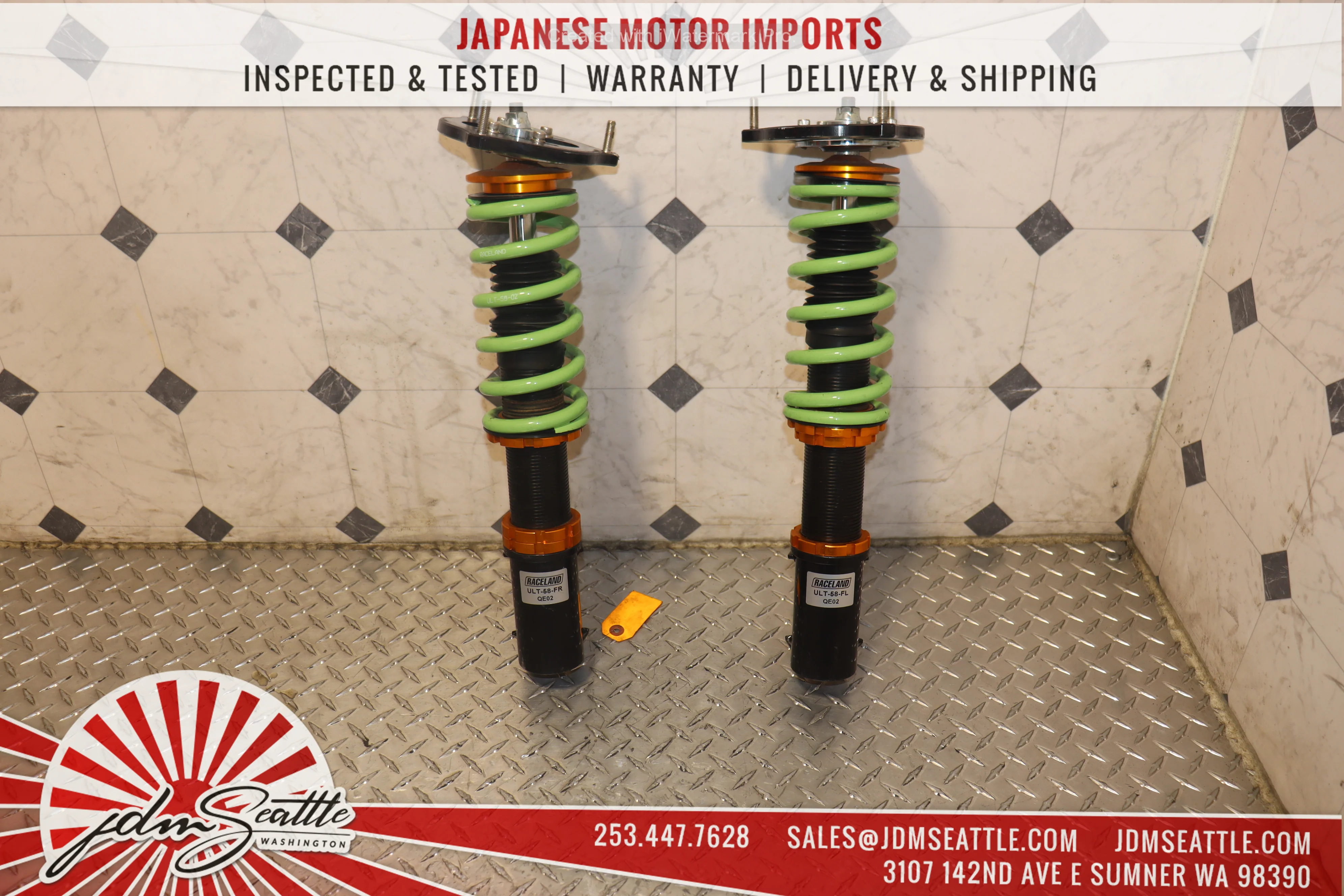 JDM 2002 - 2007 SUBARU IMPREZA WRX GD RACELAND ULTIMO COILOVERS FRONT PAIR - Image 4