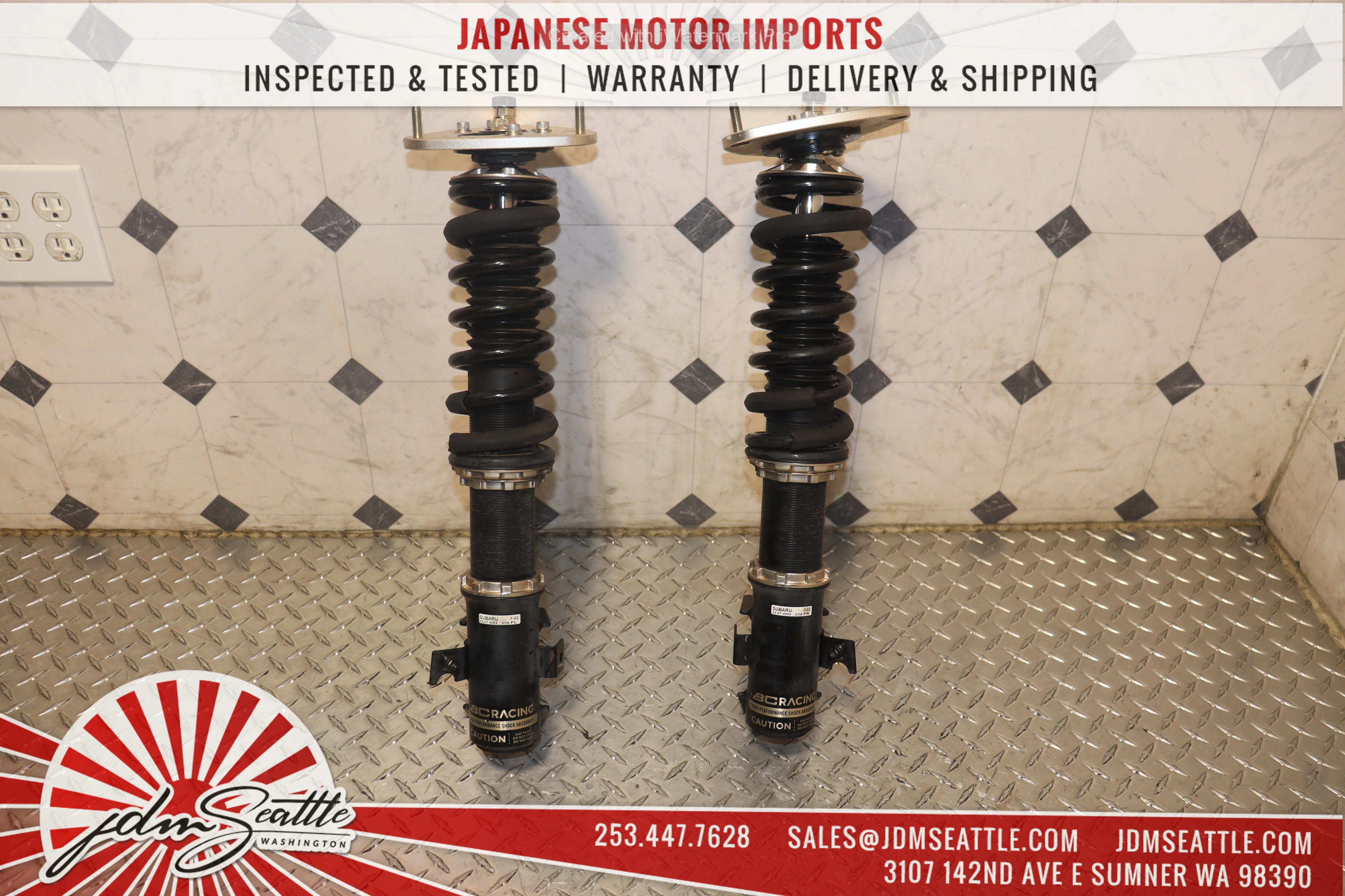 JDM 2002 - 2007 SUBARU IMPREZA WRX STI GDB BC RACING COILOVERS FRONT PAIR - Image 4