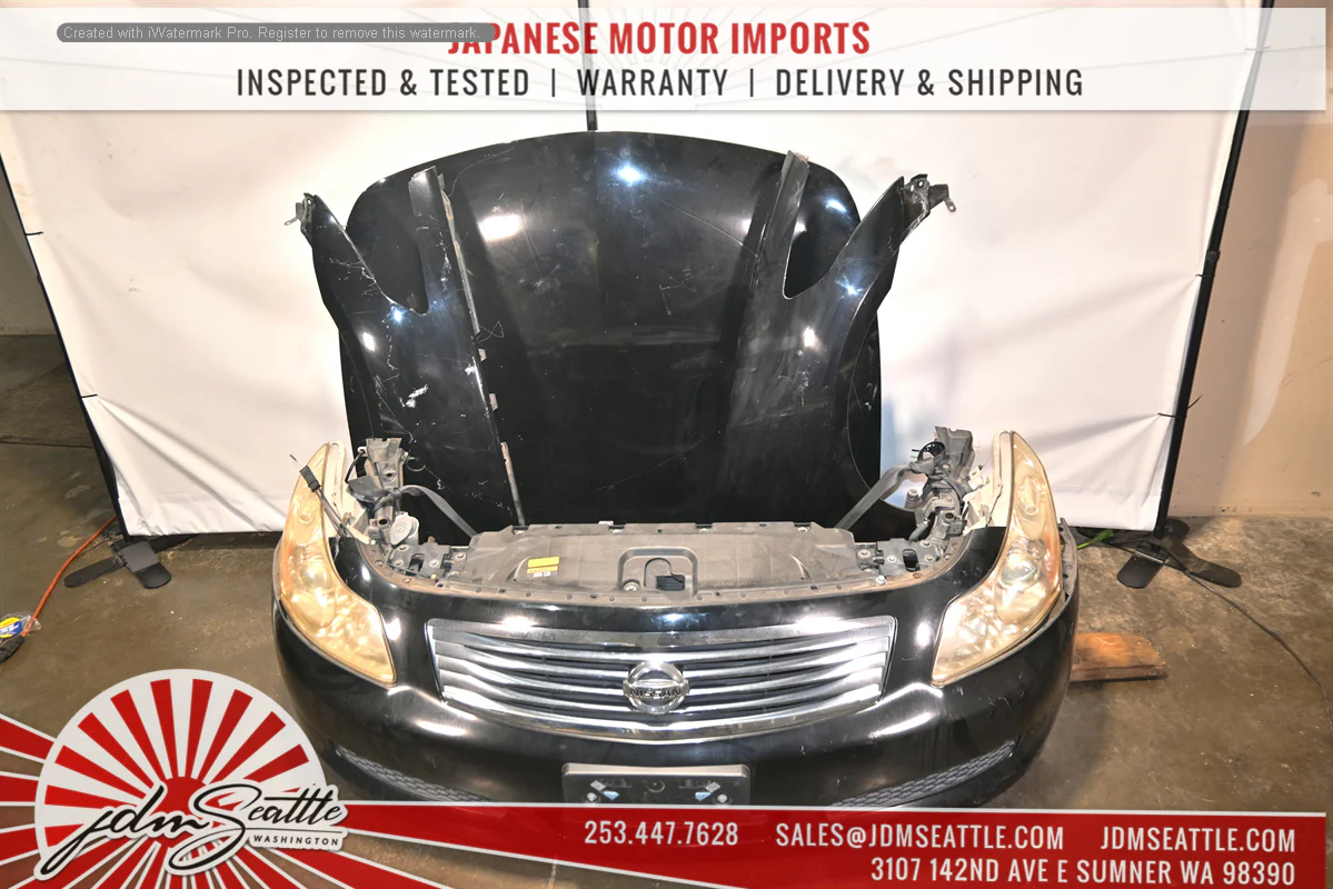 JDM 2007-2012 INFINITI G35 FRONT END CONVERSION NOSE CUT WITH HOOD/FENDERS/HEADLIGHTS - Image 2