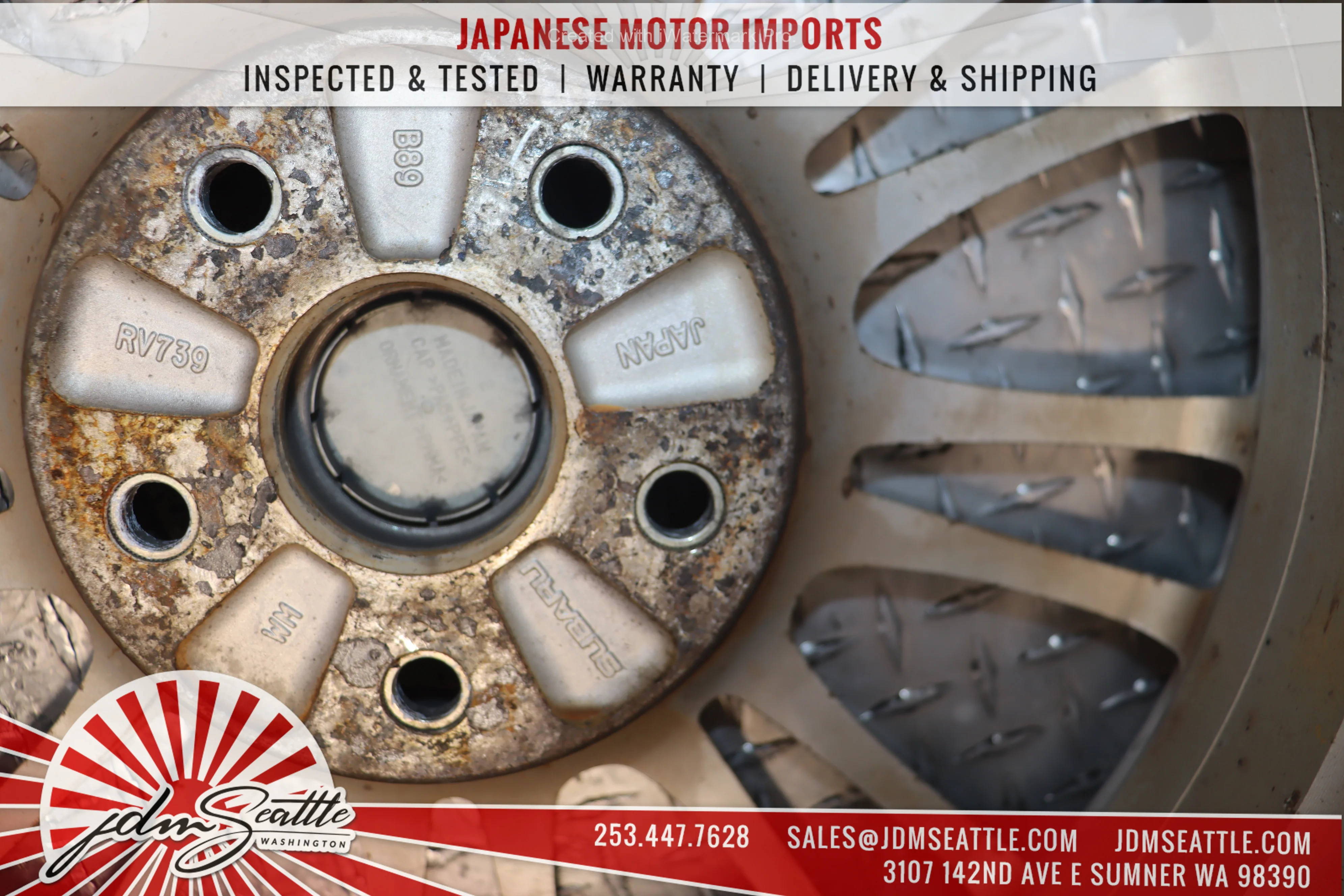 JDM 2008 - 2014 SUBARU IMPREZA WRX STI GRB GVF V10 OEM BBS STI WHEELS SET OF 4 - Image 13