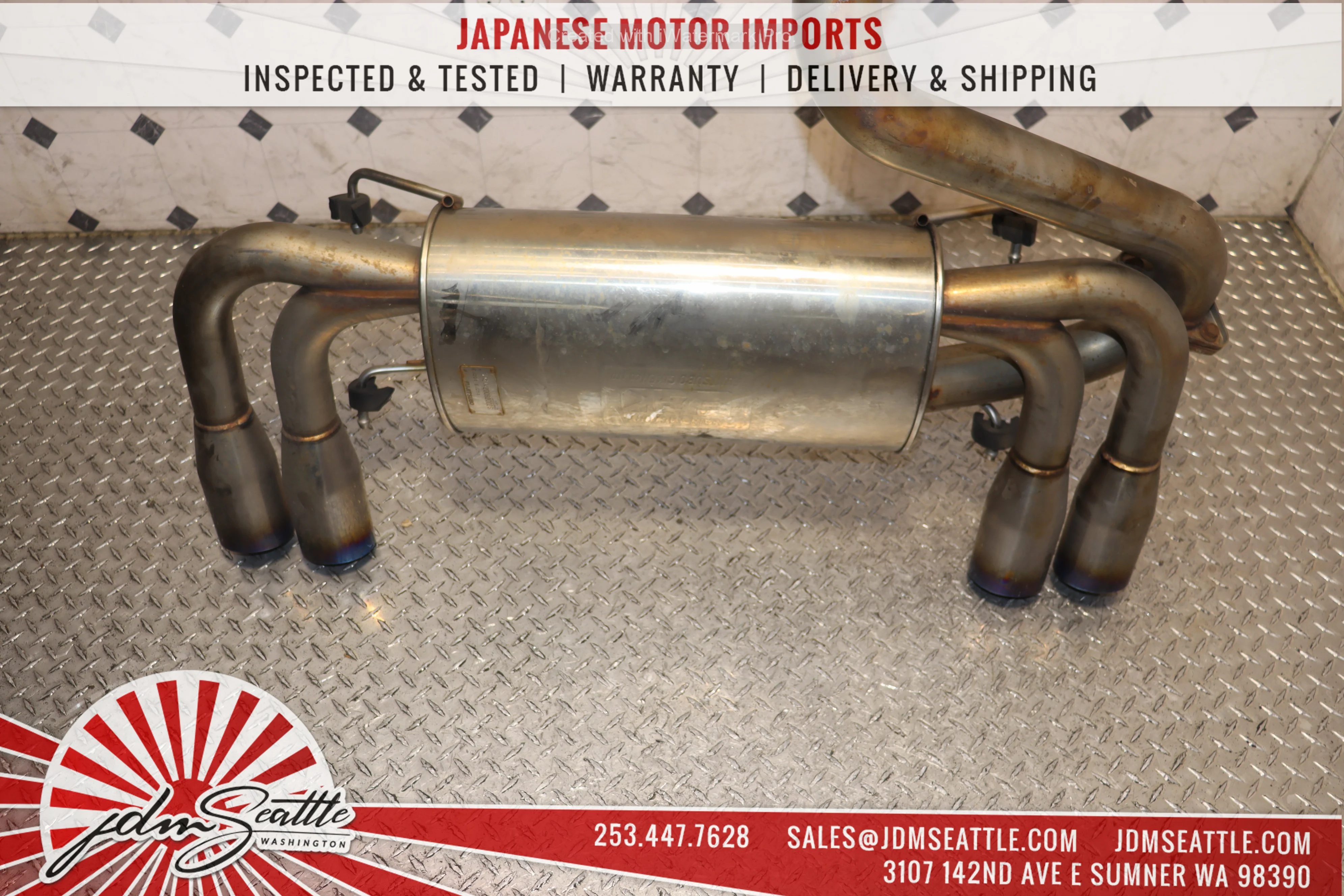 JDM 2008 - 2014 SUBARU IMPREZA WRX STI GRB HATCHBACK FUJITSUBO QUAD EXHAUST SET - Image 2
