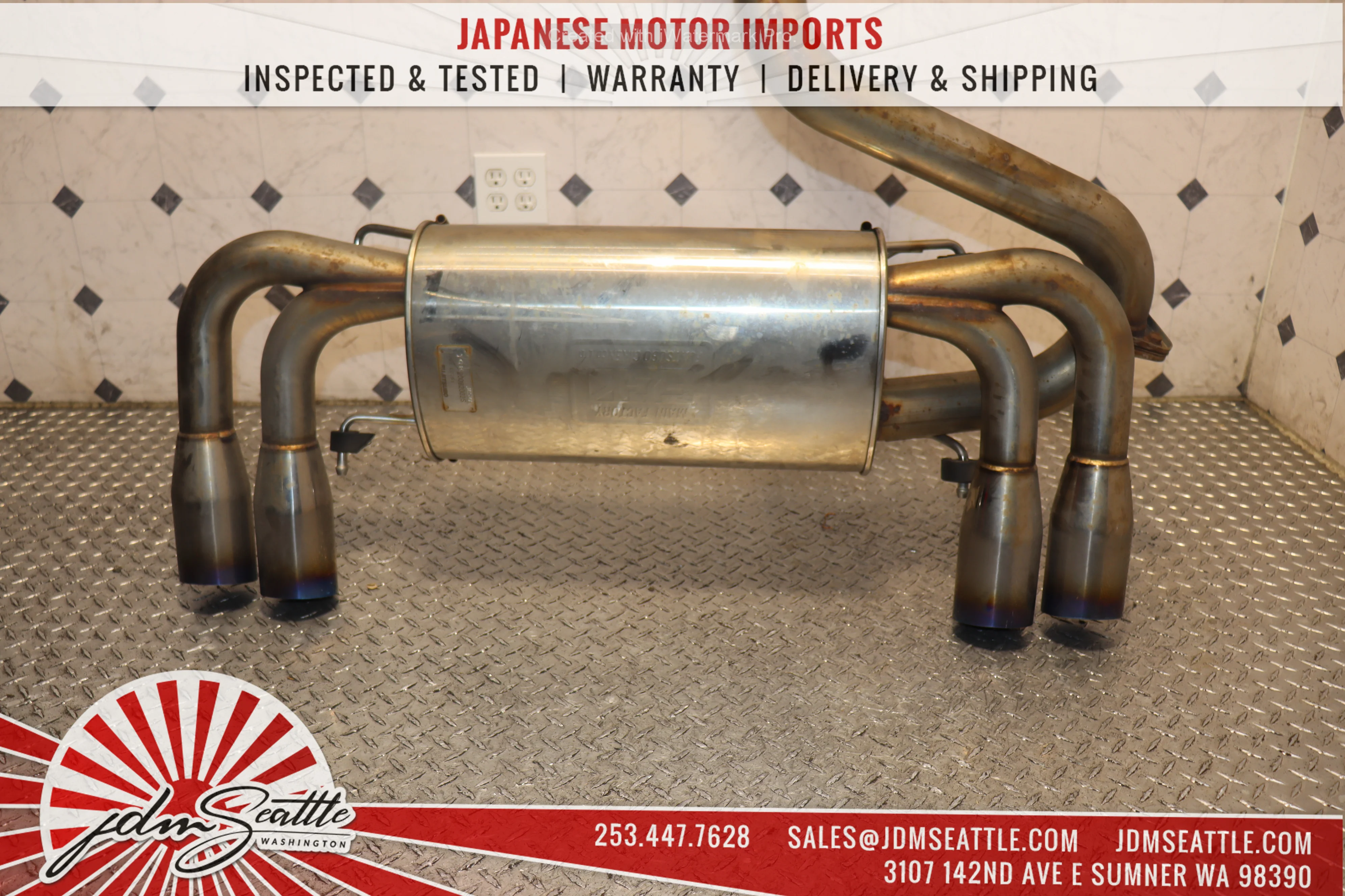 JDM 2008 - 2014 SUBARU IMPREZA WRX STI GRB HATCHBACK FUJITSUBO QUAD EXHAUST SET - Image 3