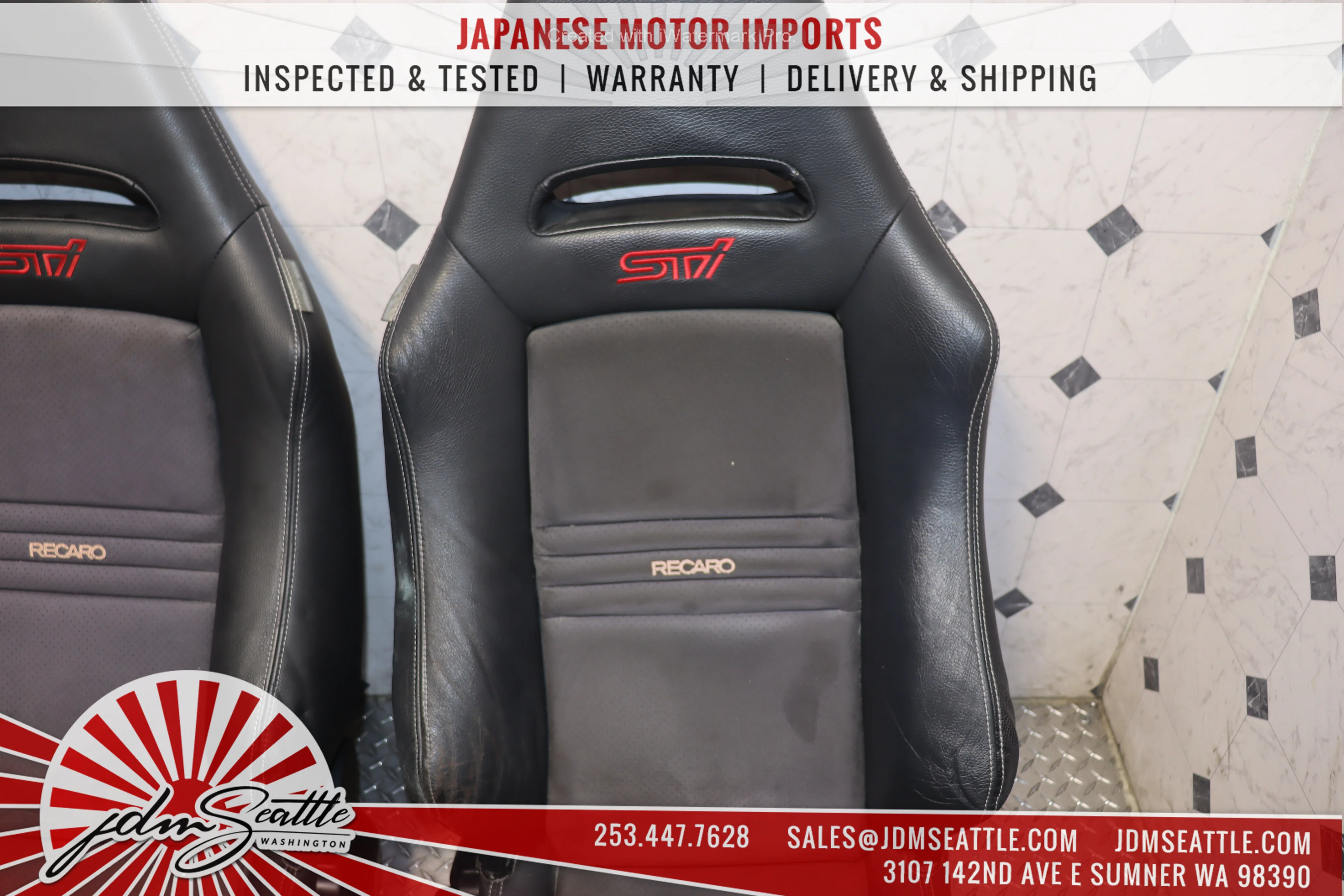 JDM 2008 - 2014 SUBARU IMPREZA WRX STI OEM FACTORY RECARO STI SEATS COMPLETE SET - Image 14