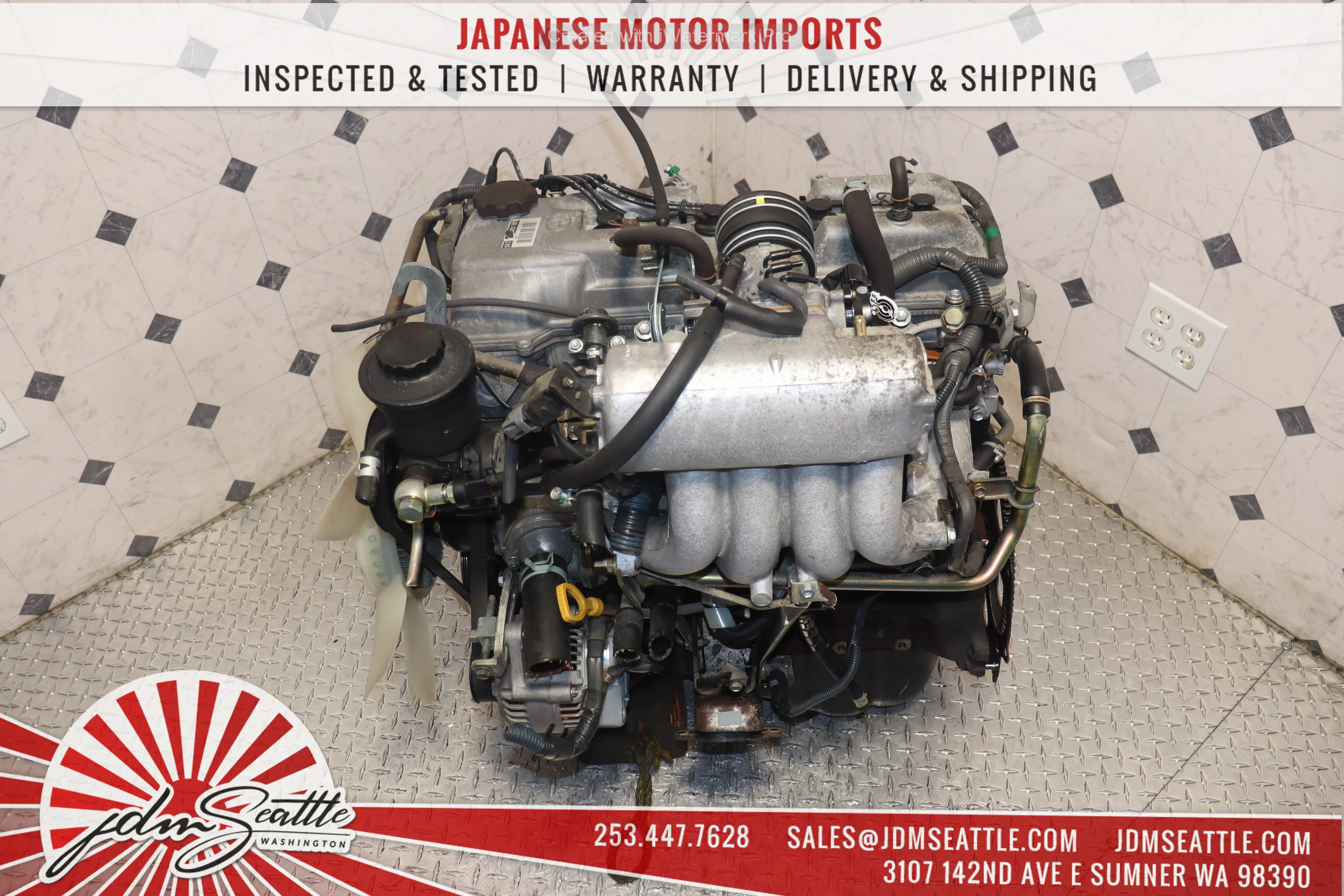 JDM 3RZ-FE 1995 1996 TOYOTA TACOMA 4RUNNER T100 2.7L DISTRIBUTOR TYPE ENGINE - Image 5