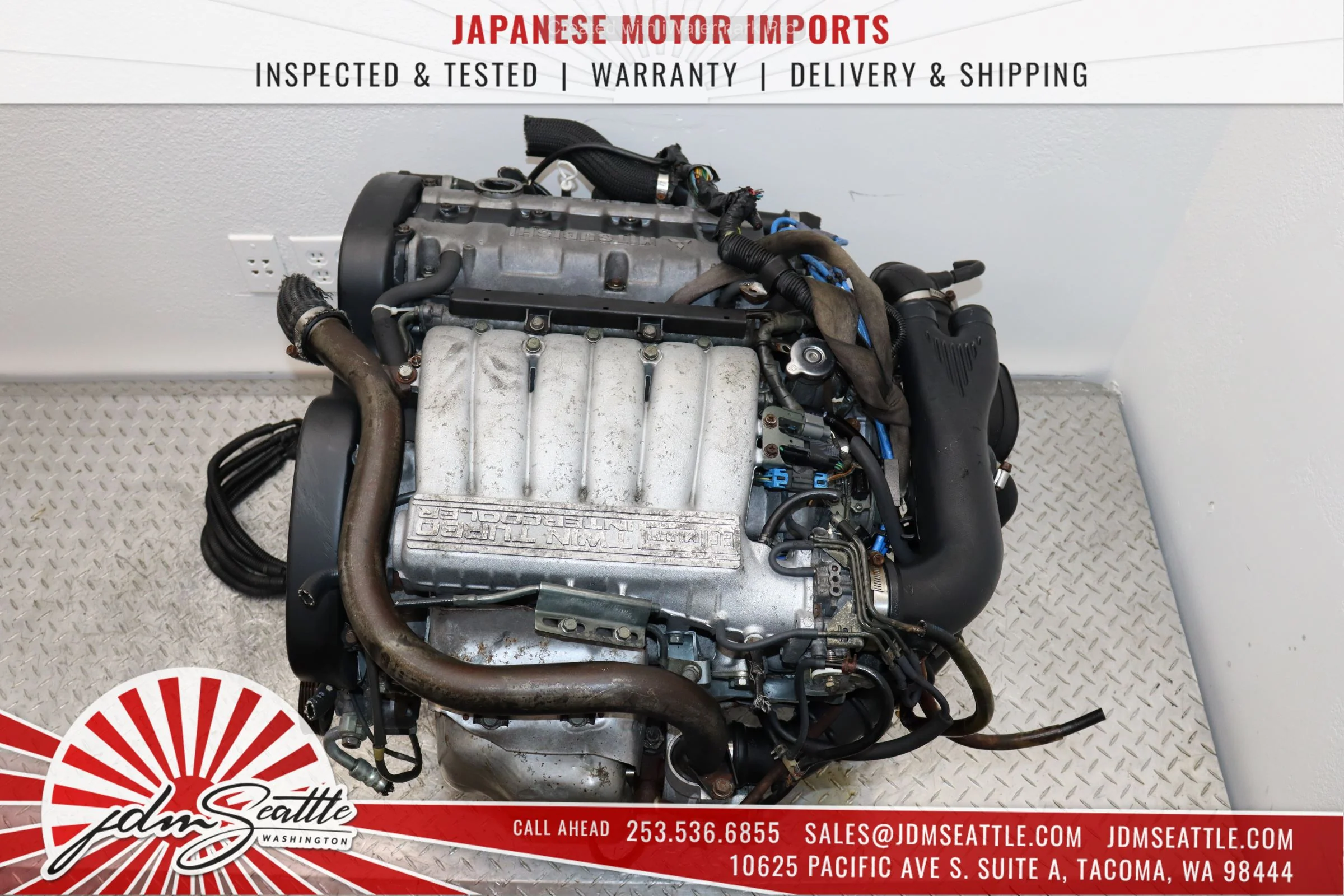 JDM 6G72TT 94-97 MITSUBISHI 3000GT DODGE STEALTH TWIN TURBO THIS MOTOR IS ONLY FOR CORE - Image 7