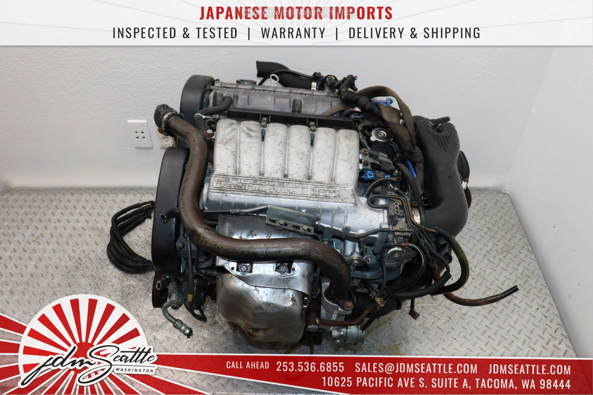 JDM 6G72TT 94-97 MITSUBISHI 3000GT DODGE STEALTH TWIN TURBO THIS MOTOR IS ONLY FOR CORE - Image 8