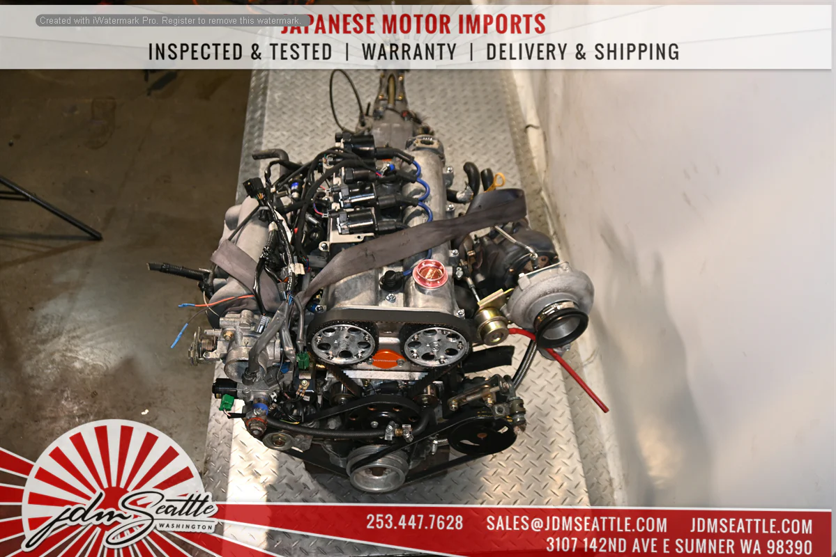 JDM 94-99 MIATA MX-5 1.6L B6 ENGINE WITH AFTERMARKET TURBO,PARTS W/5 SPEED RWD TRANSMISSION - Image 2