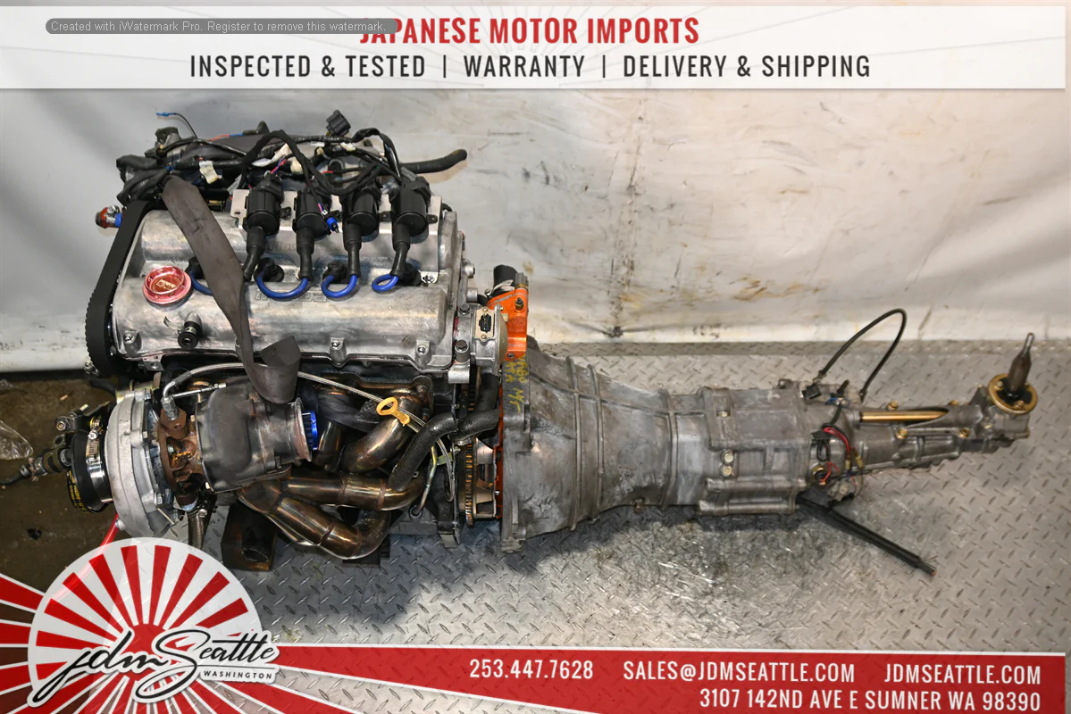 JDM 94-99 MIATA MX-5 1.6L B6 ENGINE WITH AFTERMARKET TURBO,PARTS W/5 SPEED RWD TRANSMISSION - Image 3