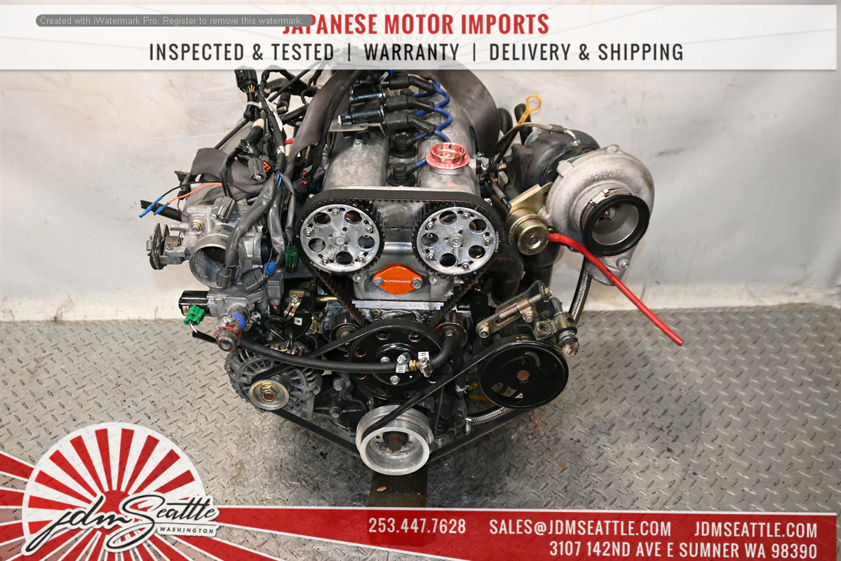 JDM 94-99 MIATA MX-5 1.6L B6 ENGINE WITH AFTERMARKET TURBO,PARTS W/5 SPEED RWD TRANSMISSION - Image 8