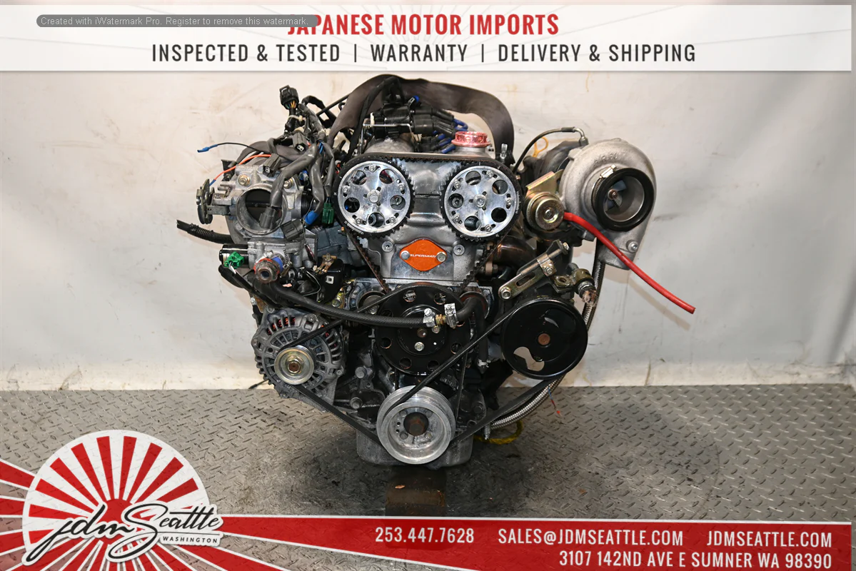 JDM 94-99 MIATA MX-5 1.6L B6 ENGINE WITH AFTERMARKET TURBO,PARTS W/5 SPEED RWD TRANSMISSION - Image 9