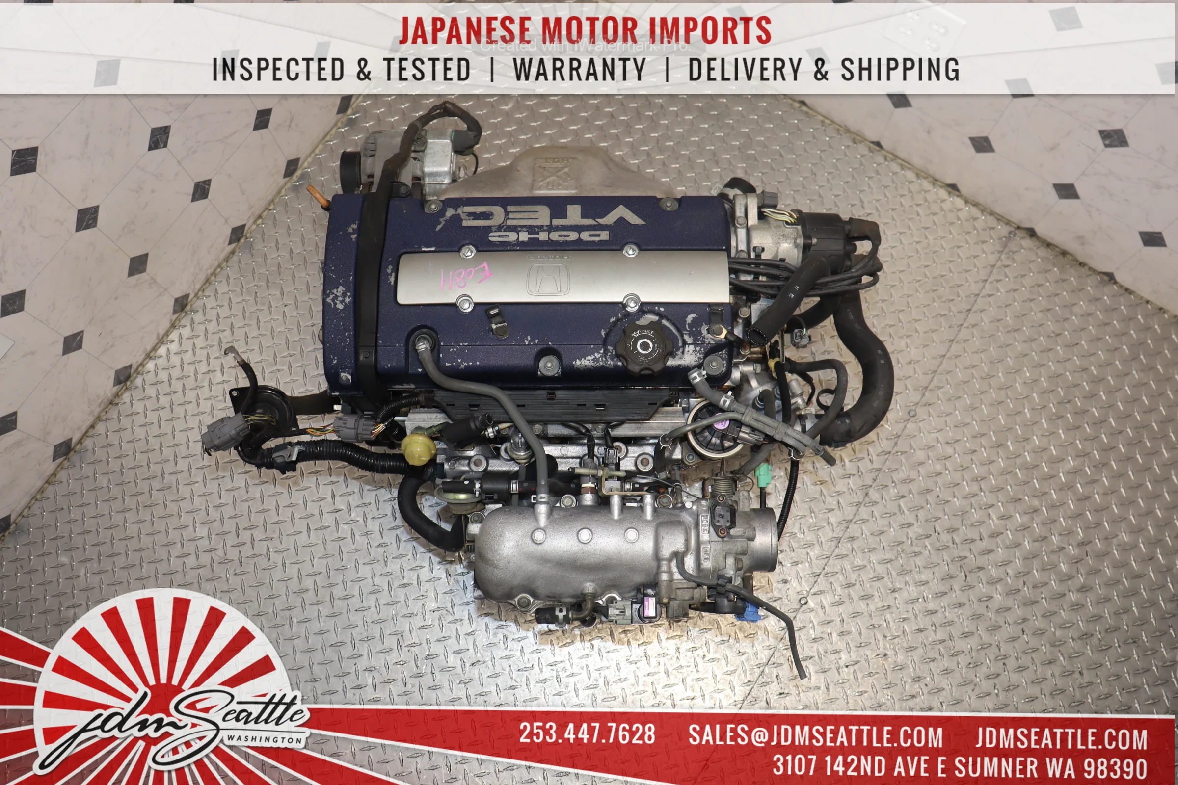1998-2002 Honda Accord SiR / 1997-2001 Prelude JDM H23A "Blue Top" 2.3L DOHC VTEC Engine - Image 7