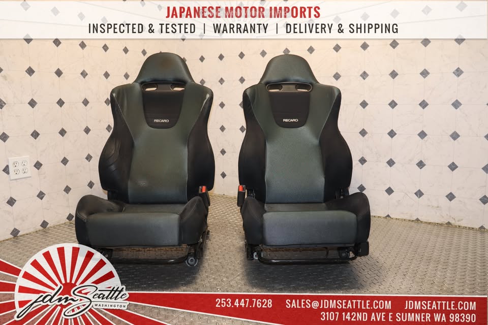JDM Honda Accord Euro R CL7 Recaro Seats (Green, Front & Rear) - Image 7