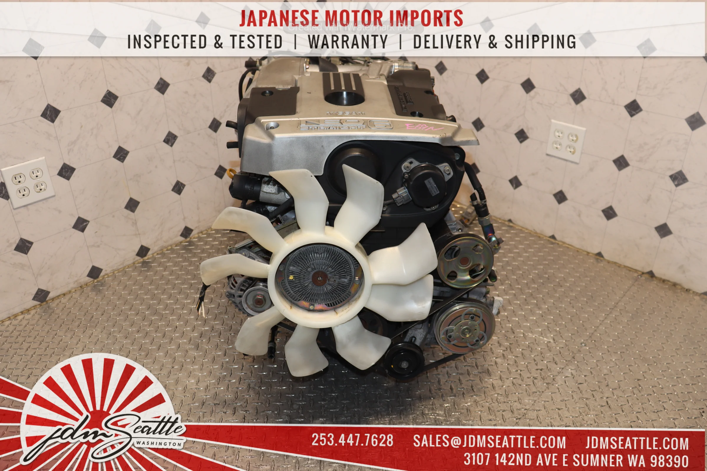 JDM R34 NISSAN SKYLINE RB25DE ENGINE 2.5L DOHC NEO 6 RWD N/A MOTOR - Image 3
