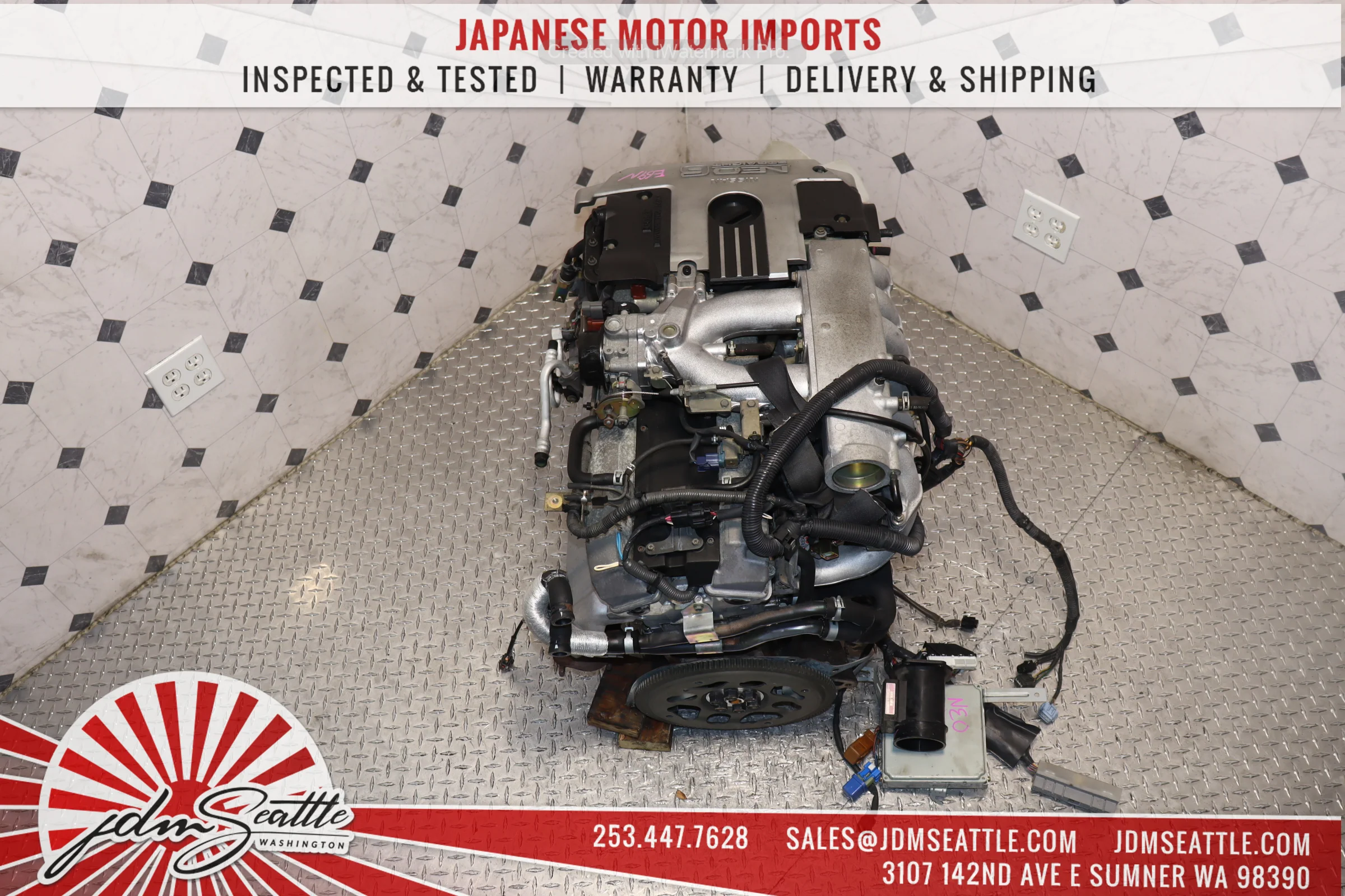 JDM R34 NISSAN SKYLINE RB25DE ENGINE 2.5L DOHC NEO 6 RWD N/A MOTOR - Image 5