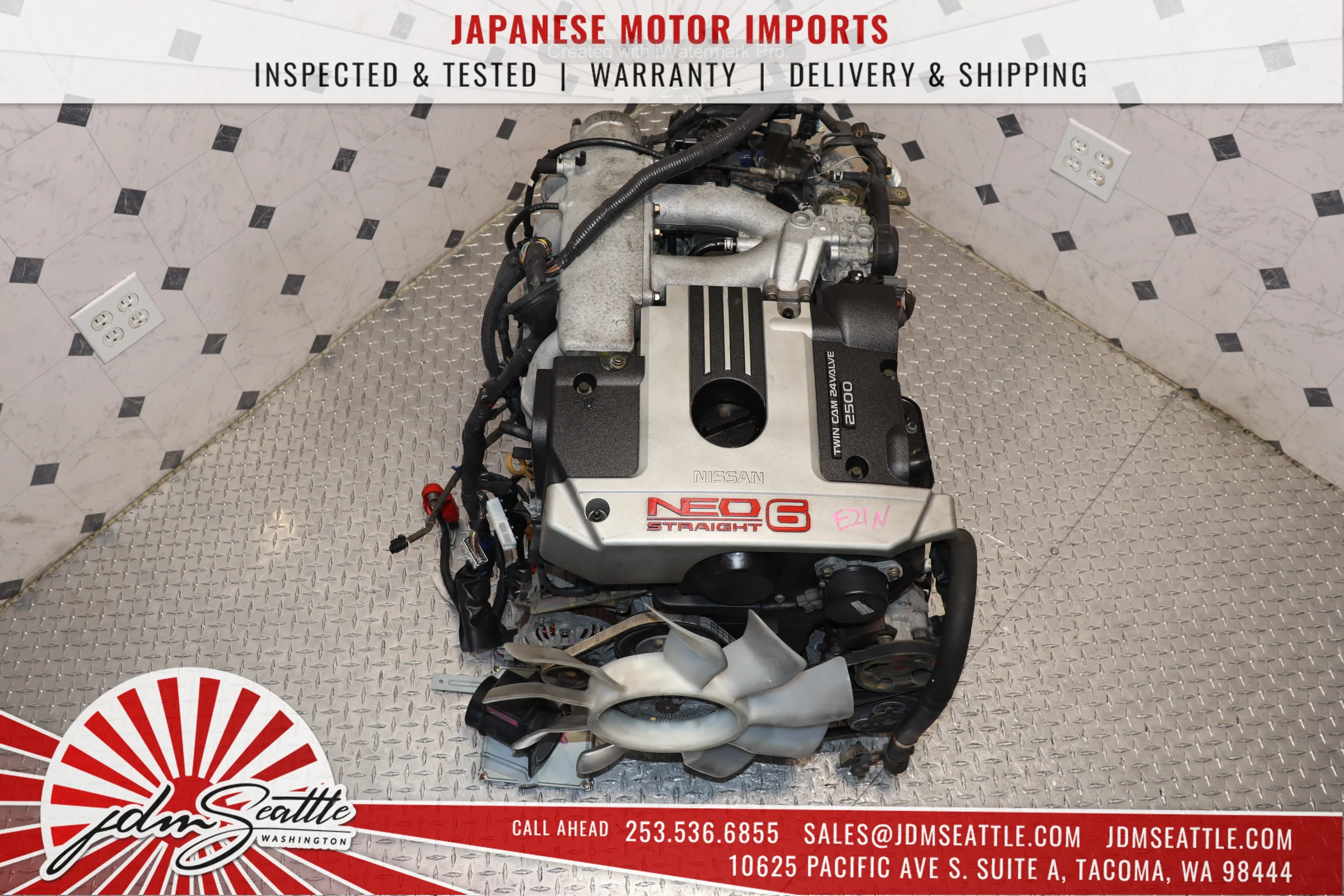 JDM R34 NISSAN SKYLINE RB25DE ENGINE 2.5L DOHC NEO 6 RWD N/A MOTOR - Image 3