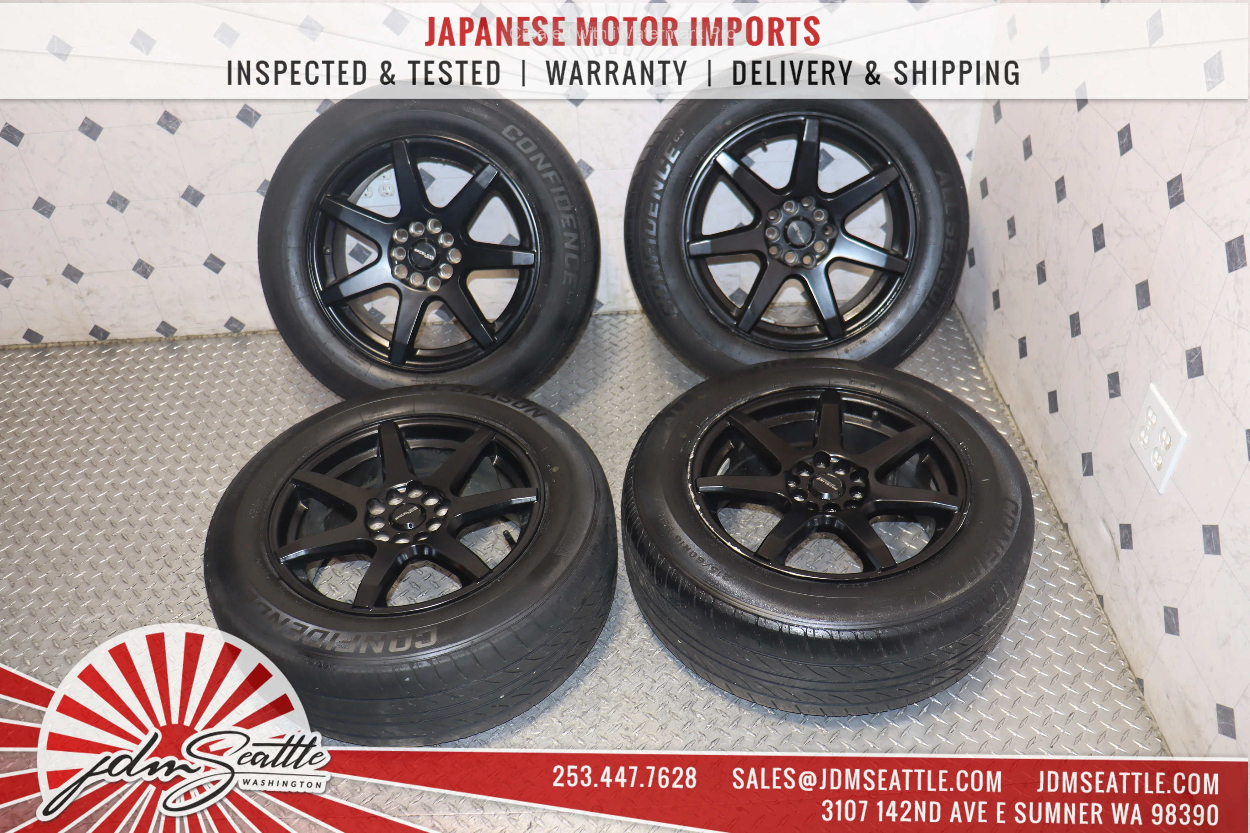 JDM RACELINE 131B EVO SET OF 4 WHEELS RIMS ONLY TIRES ARE INCLUDED - Image 2