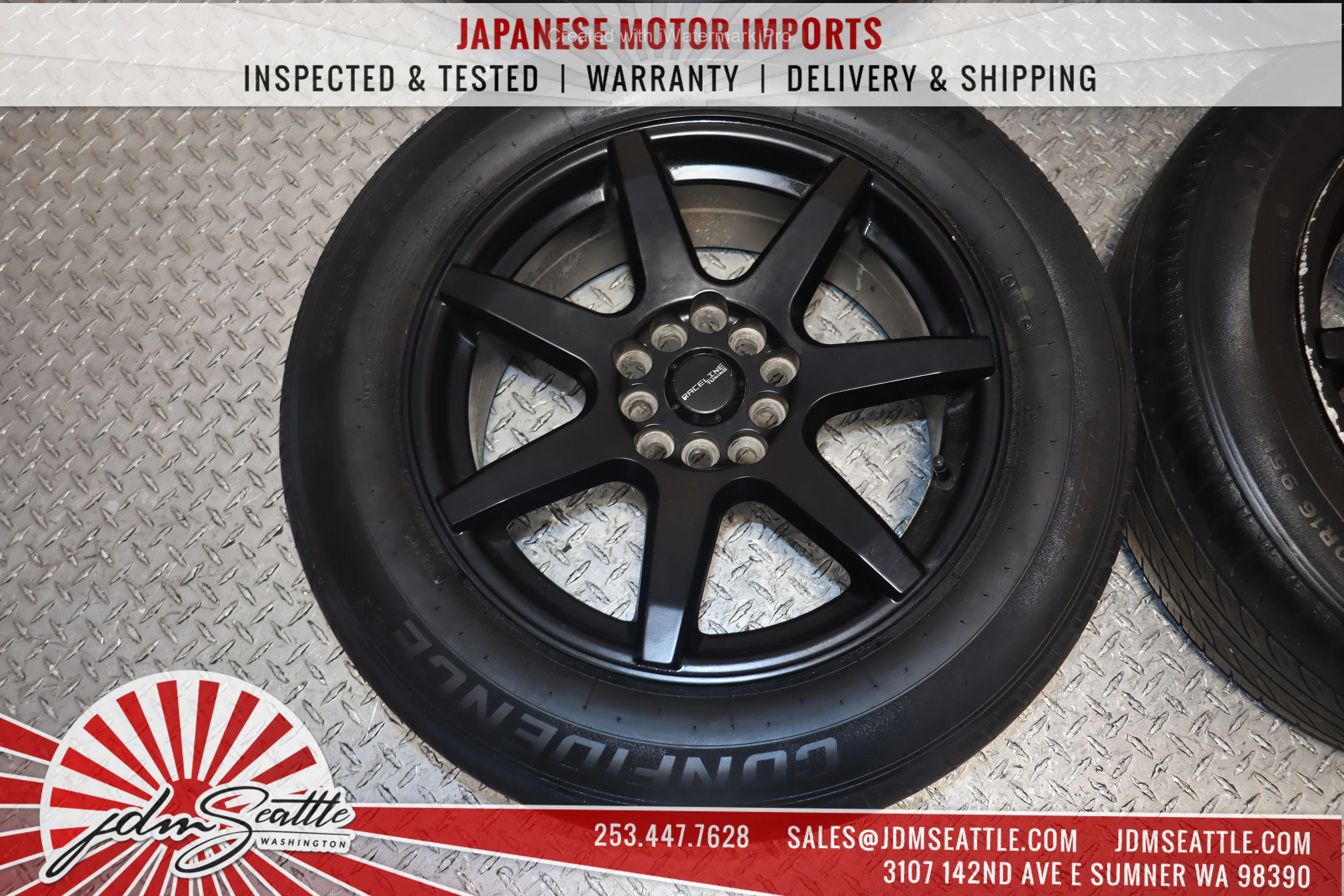 JDM RACELINE 131B EVO SET OF 4 WHEELS RIMS ONLY TIRES ARE INCLUDED - Image 3