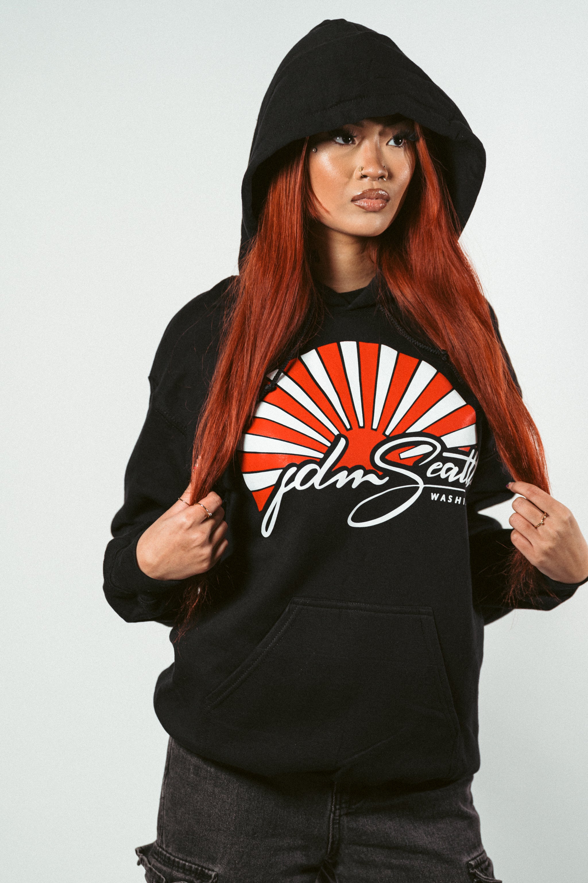 JDM Premium Seattle Logo Hoodie – Japanese Automotive Streetwear - Image 3