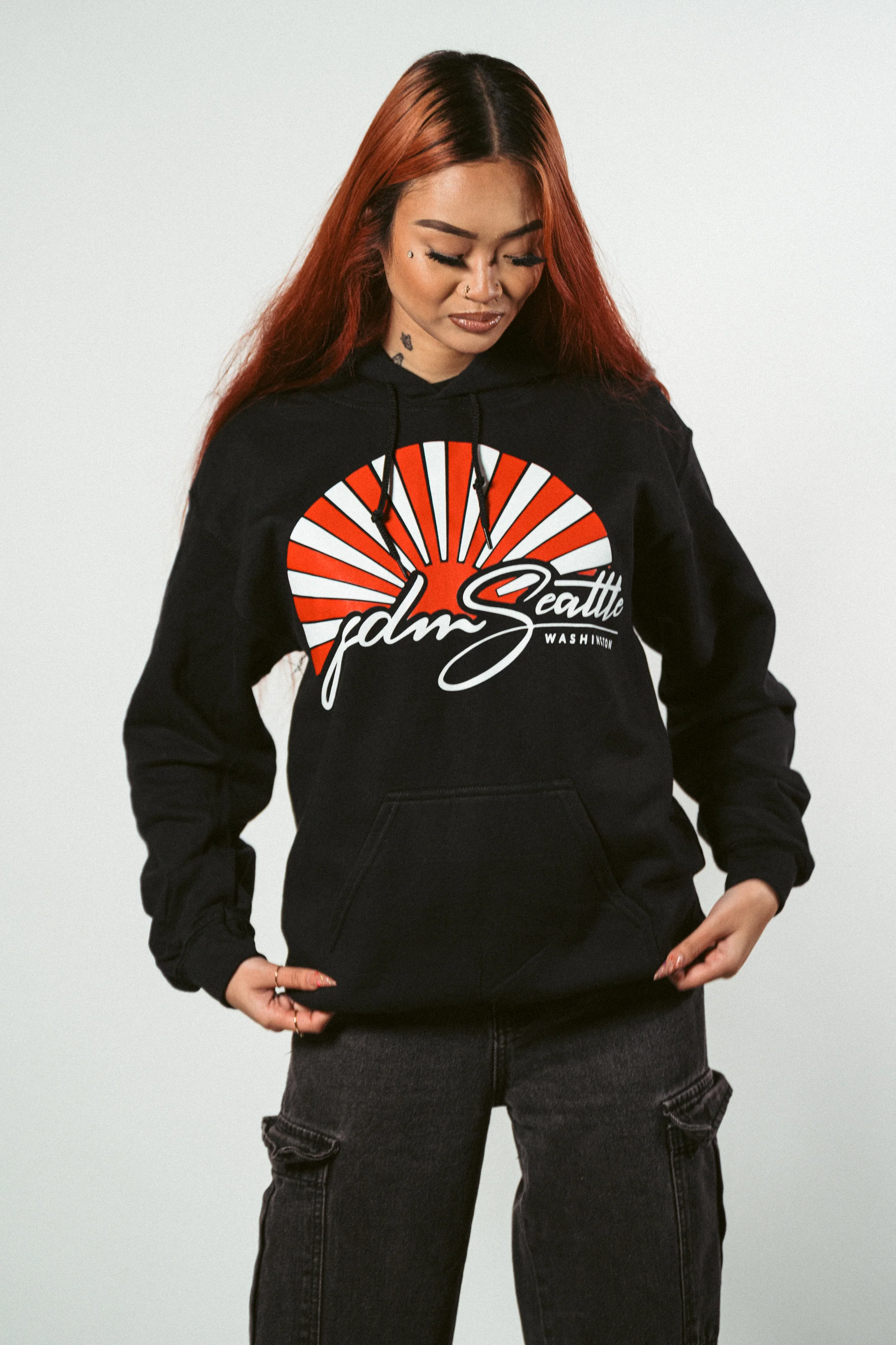 JDM Premium Seattle Logo Hoodie – Japanese Automotive Streetwear - Image 7