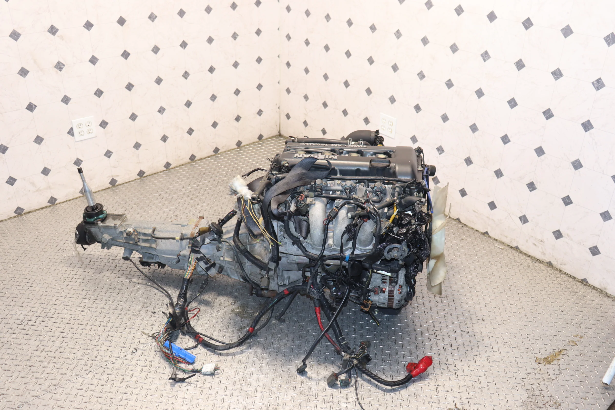 Nissan Silvia S13 SR20DET Blacktop 2.0L Turbo Engine & 5 Speed Manual RWD Transmission Swap JDM - Image 3