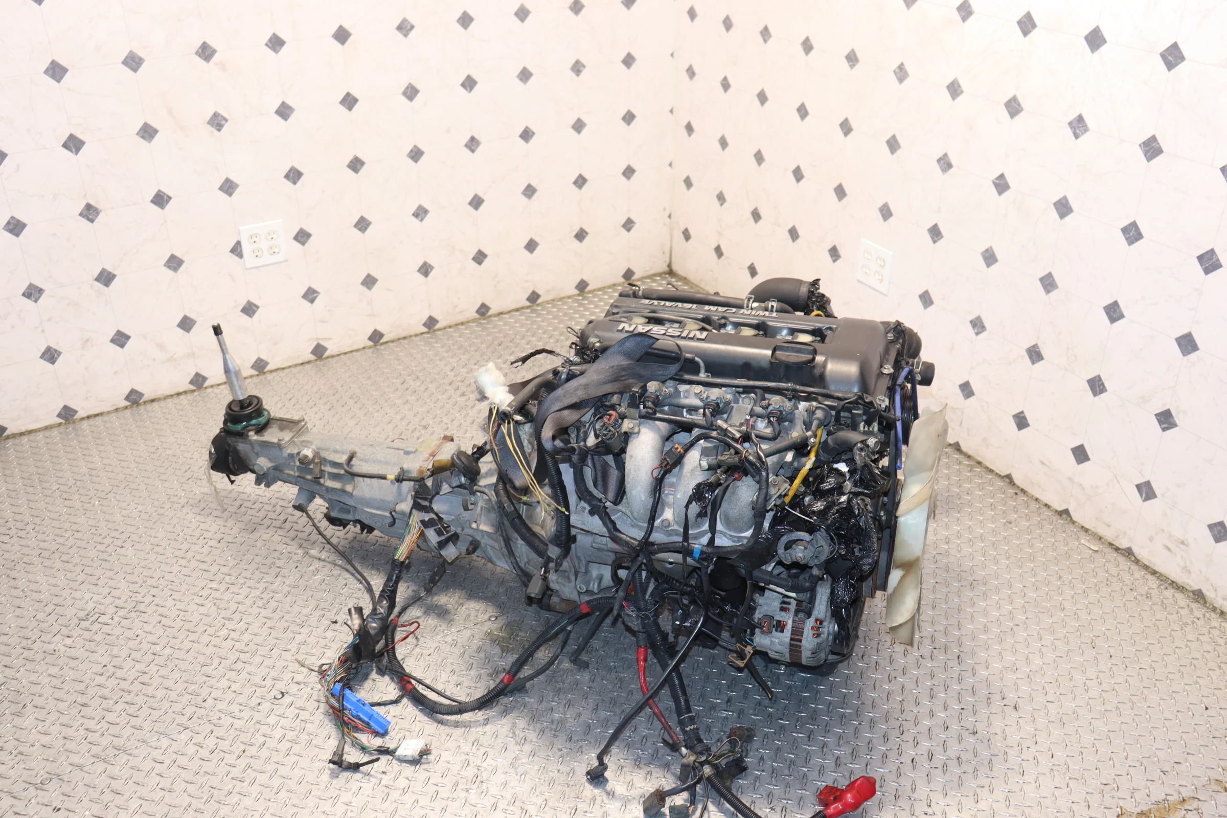 Nissan Silvia S13 SR20DET Blacktop 2.0L Turbo Engine & 5 Speed Manual RWD Transmission Swap JDM - Image 4