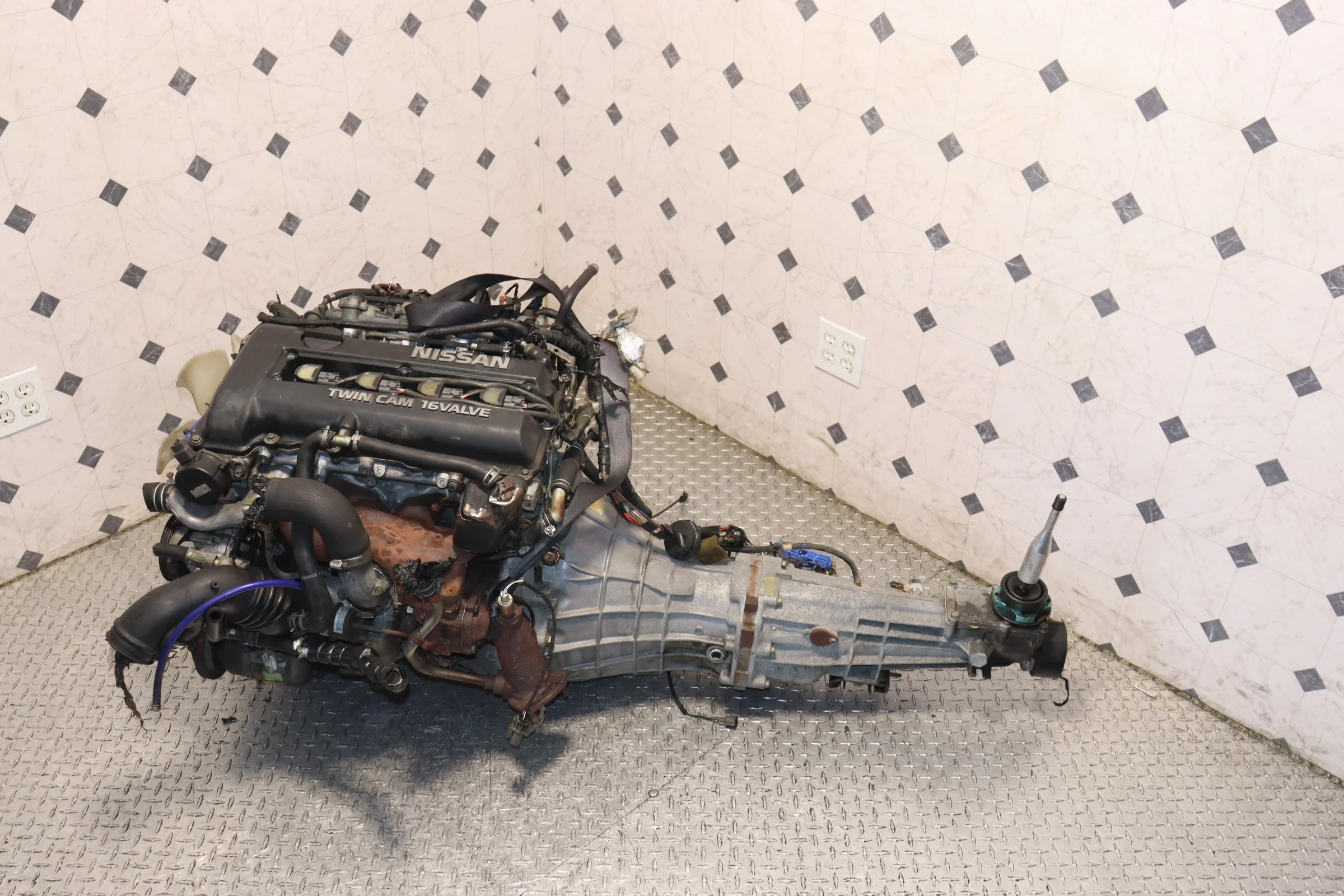 Nissan Silvia S13 SR20DET Blacktop 2.0L Turbo Engine & 5 Speed Manual RWD Transmission Swap JDM - Image 6