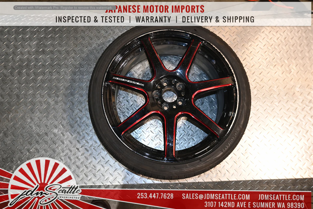 SET OF 4 WORK EMOTION EMT T7R WHEELS w/TIRES - Image 11